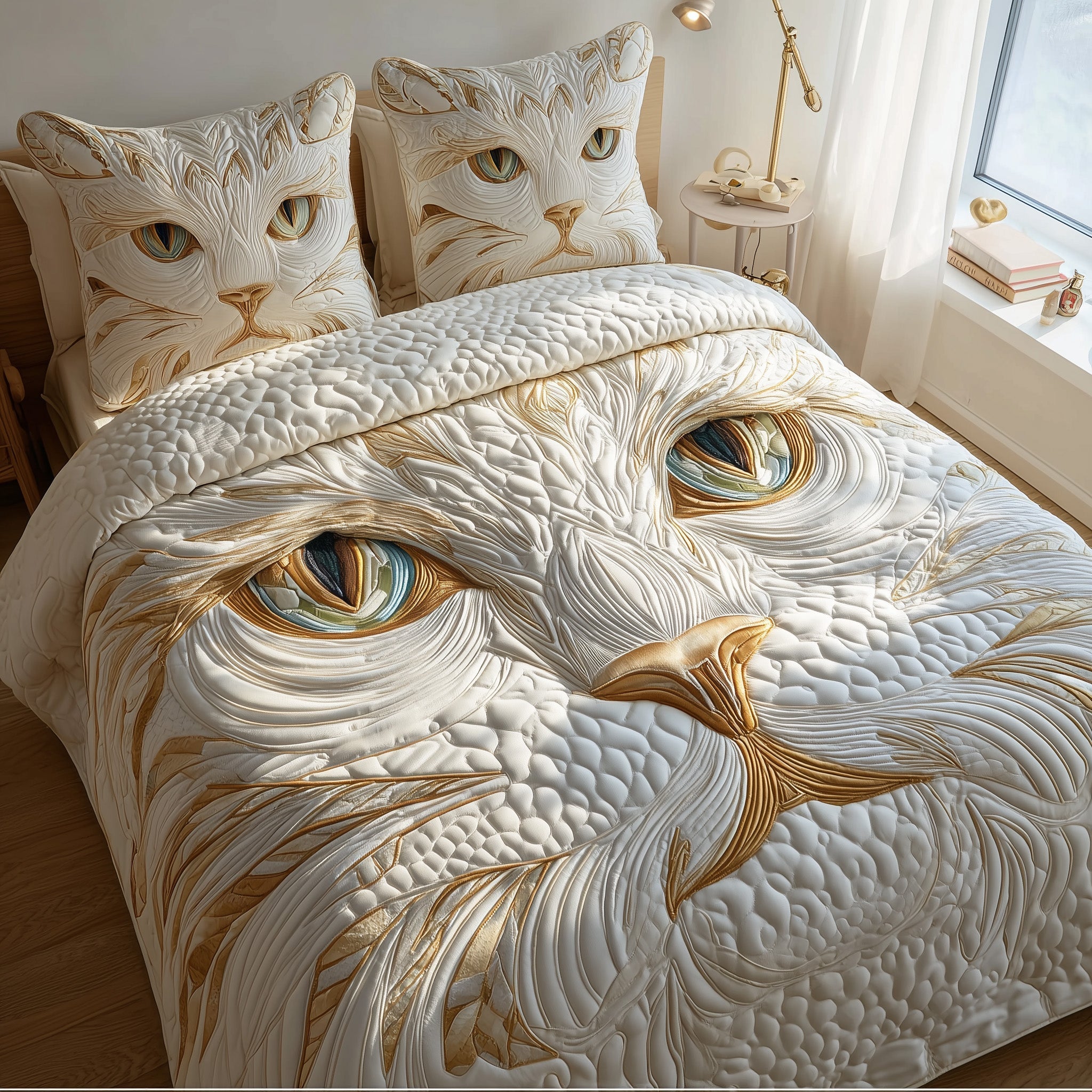 Catitude 3-Piece Quilted Bedding Set GFTOTP10326