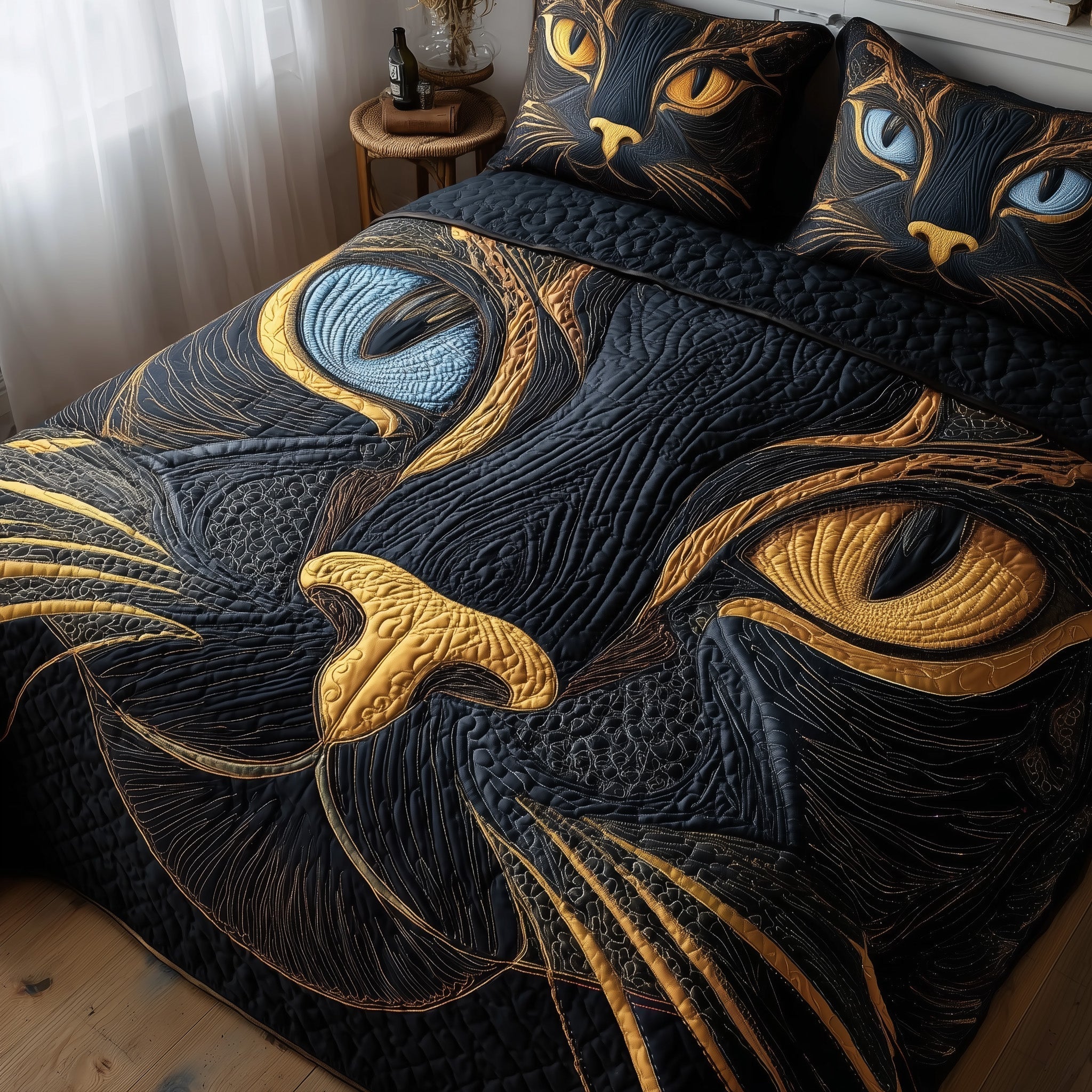 Catitude 3-Piece Quilted Bedding Set GFTOTP10328
