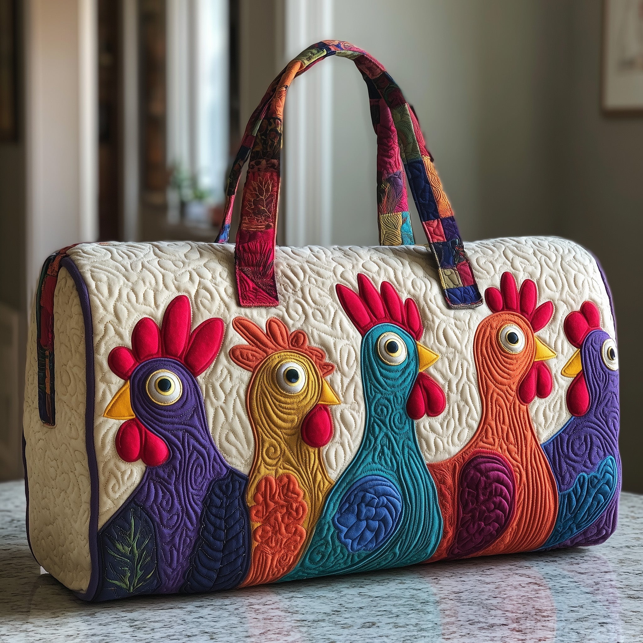 Funky Chicken Quilted Duffle Bag GFTOTP10352
