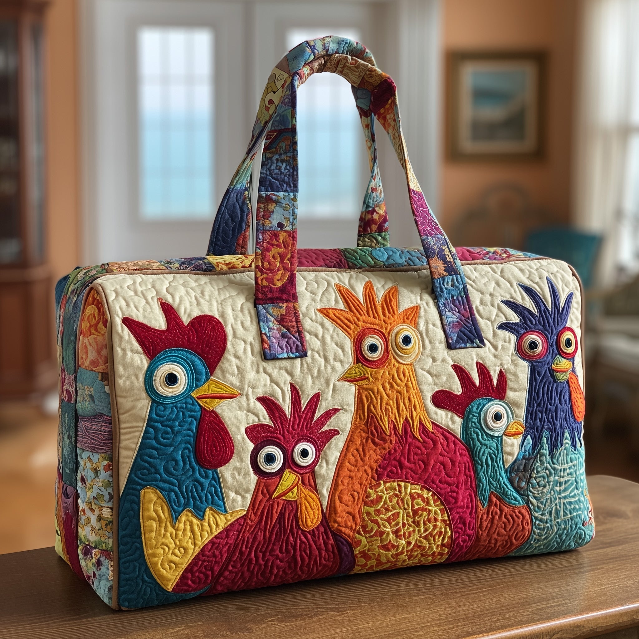 Funky Chicken Quilted Duffle Bag GFTOTP10355
