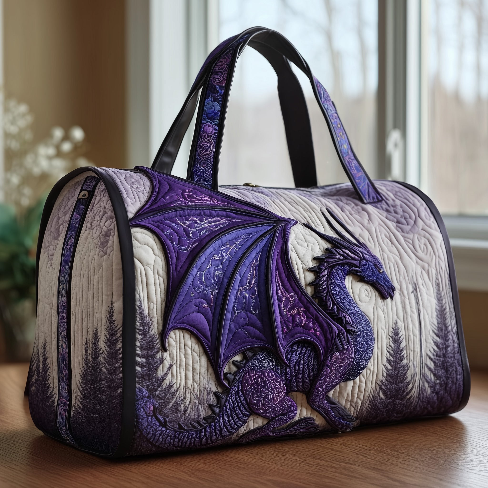 Majestic Dragon Quilted Duffle Bag GFTOTP10496