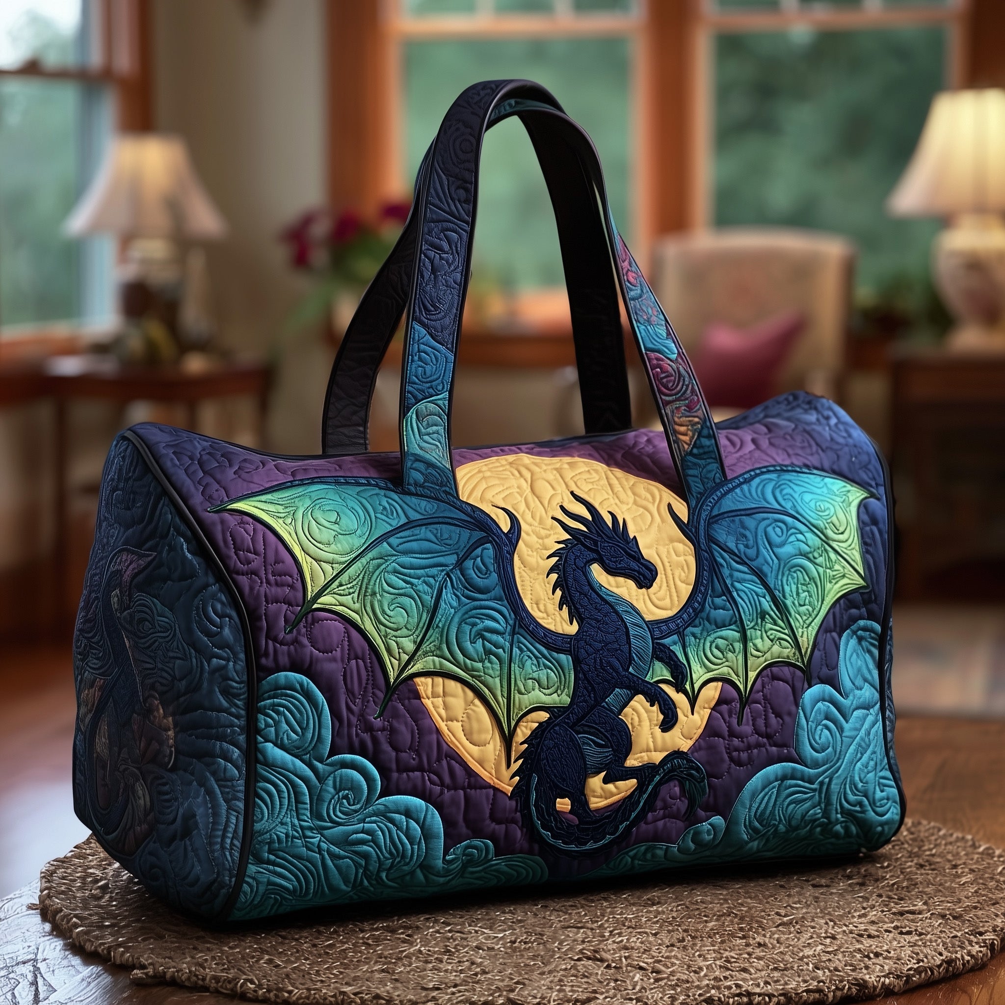 Majestic Dragon Quilted Duffle Bag GFTOTP10497