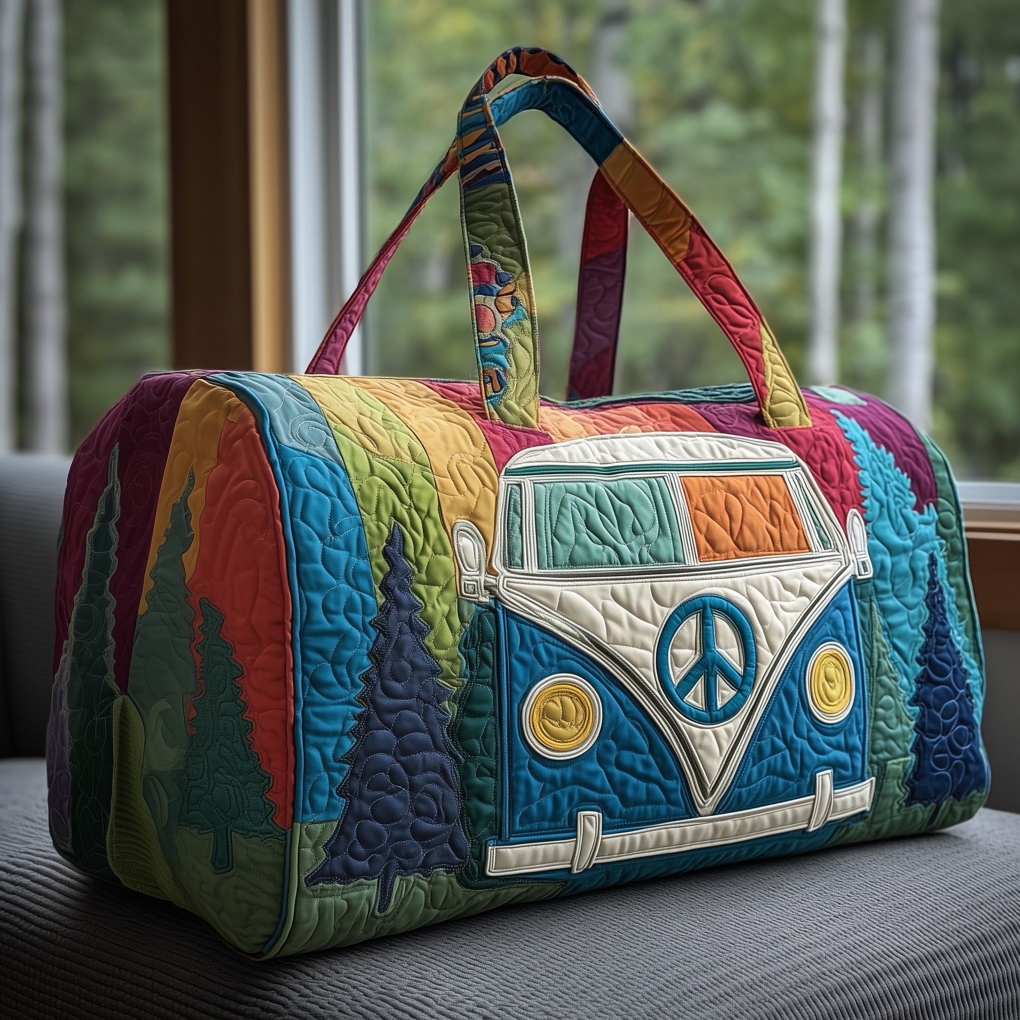 Hippie Van Quilted Duffle Bag GFTOTP10618