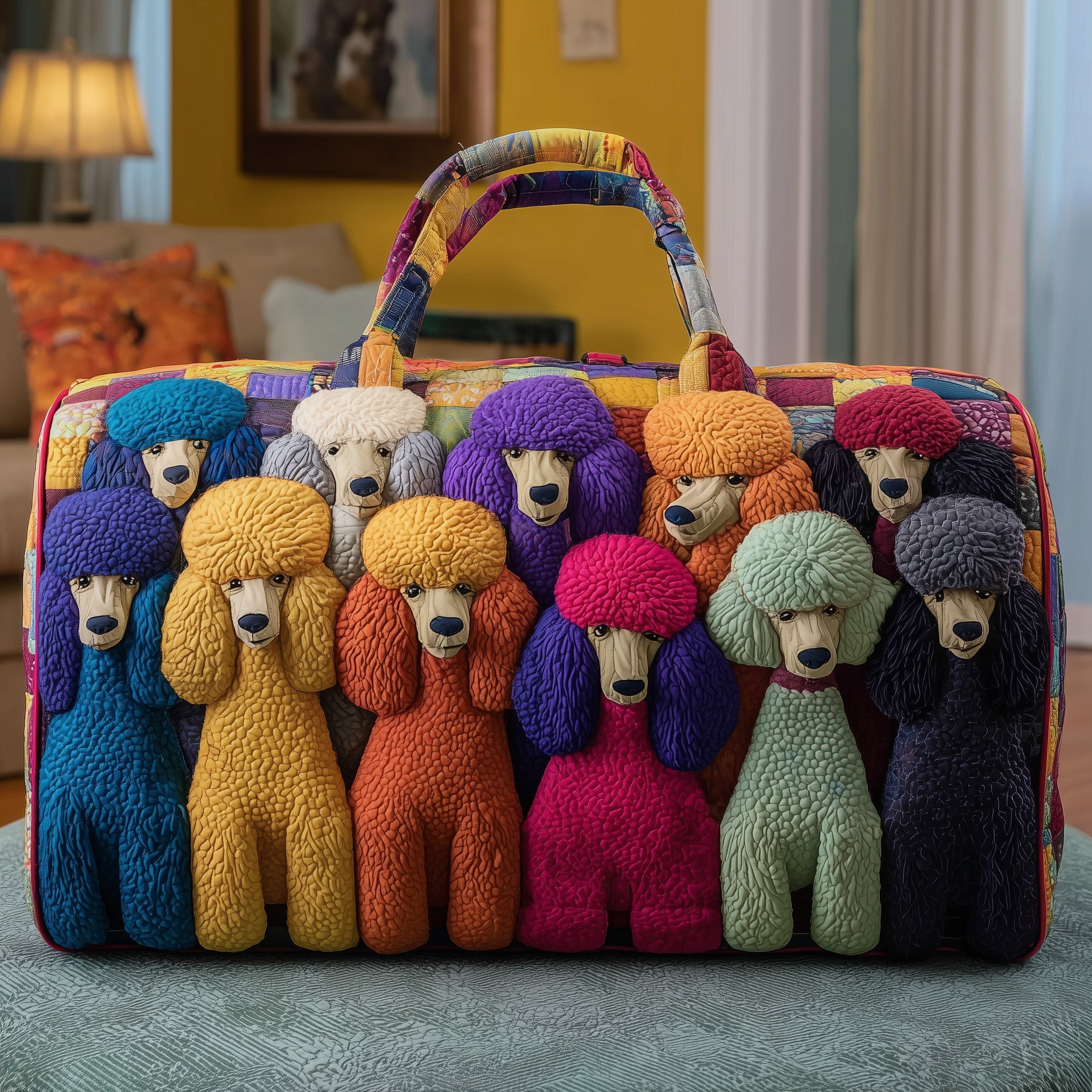 Poodle Quilted Duffle Bag GFTOTP10825
