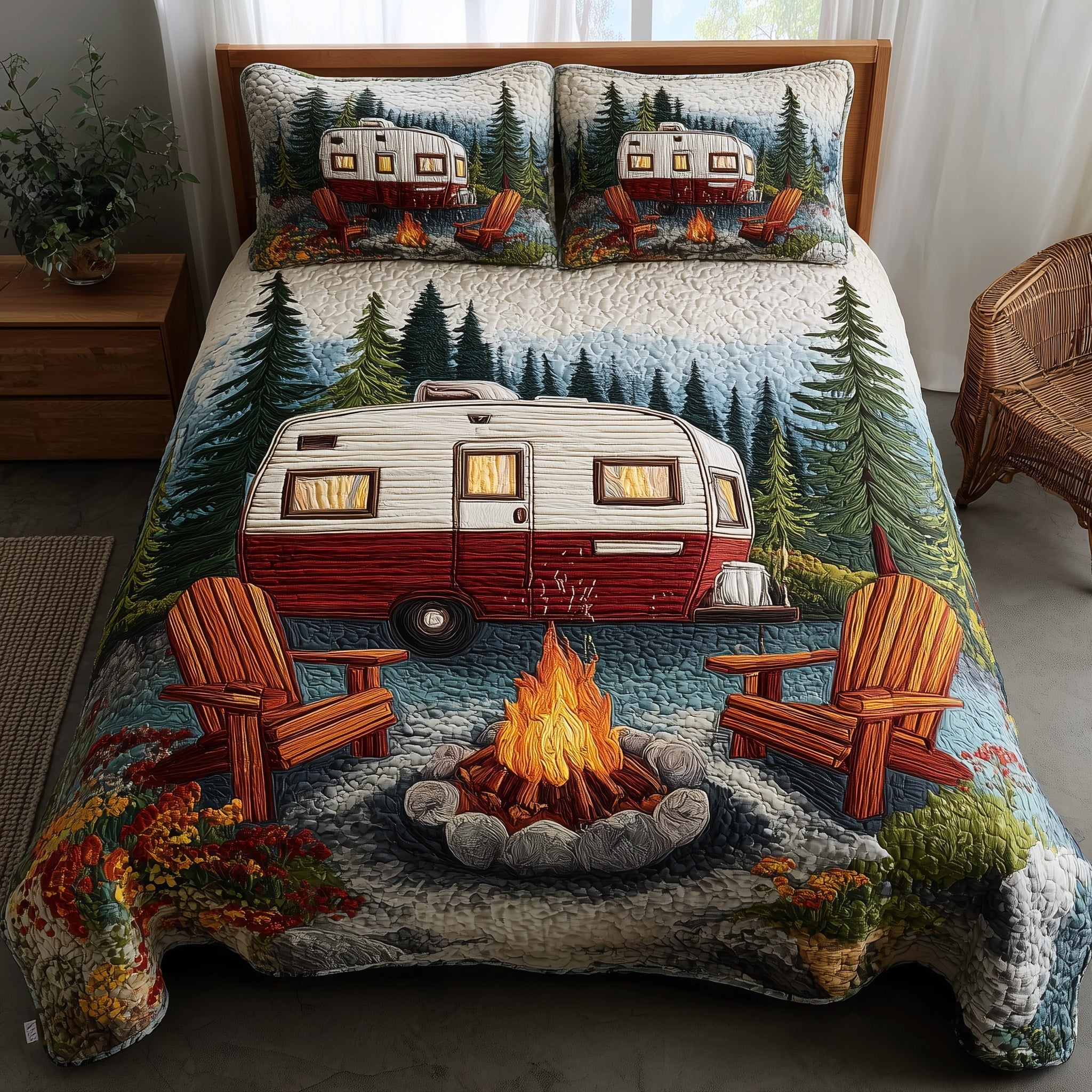Campfire Dreams 3-Piece Quilted Bedding Set GFTOTP10937