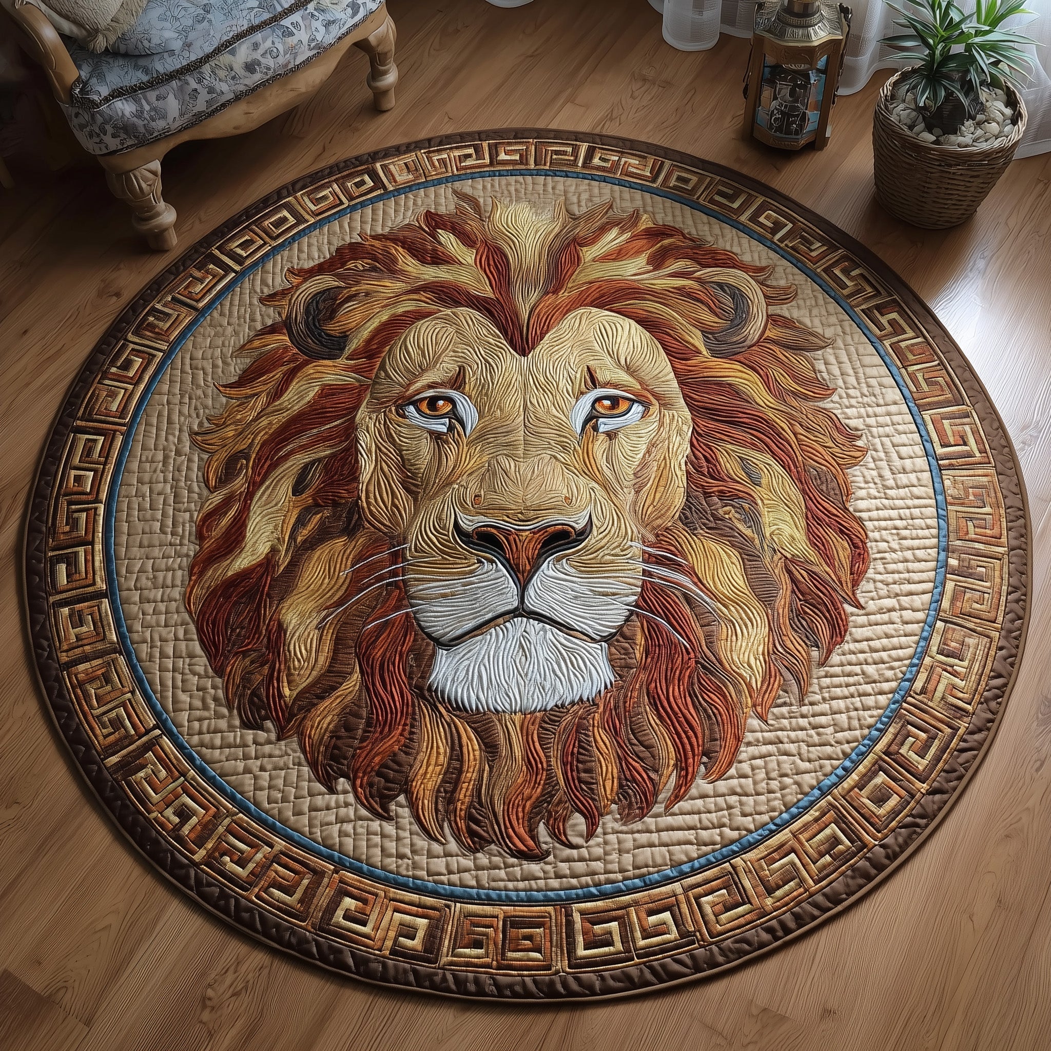 Greek Majesty Quilted Round Mat GFTOTP11016