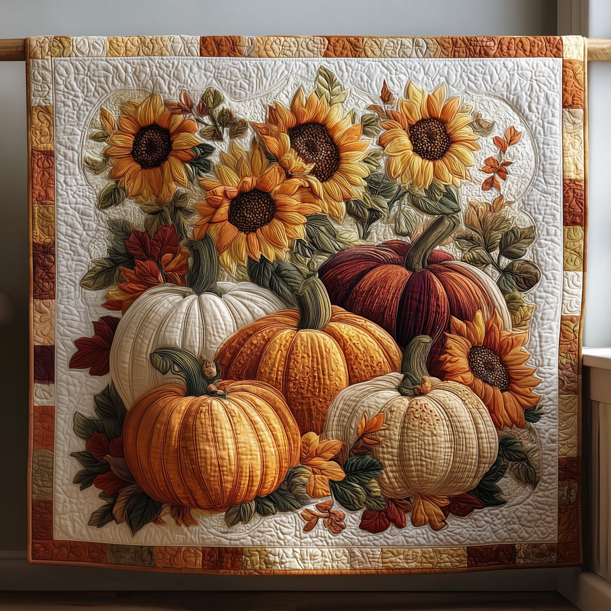 Pumpkin Patch Quilted Blanket GFTOTP11069