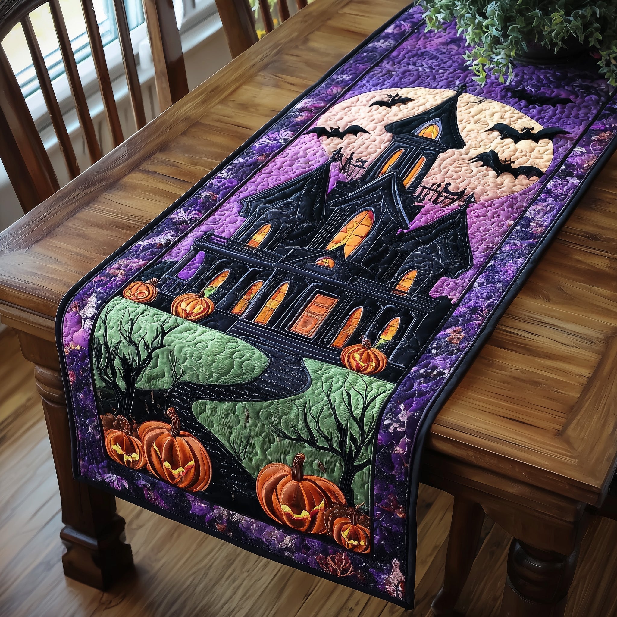 Spooky Manor Quilted Table Runner GFTOTP11098