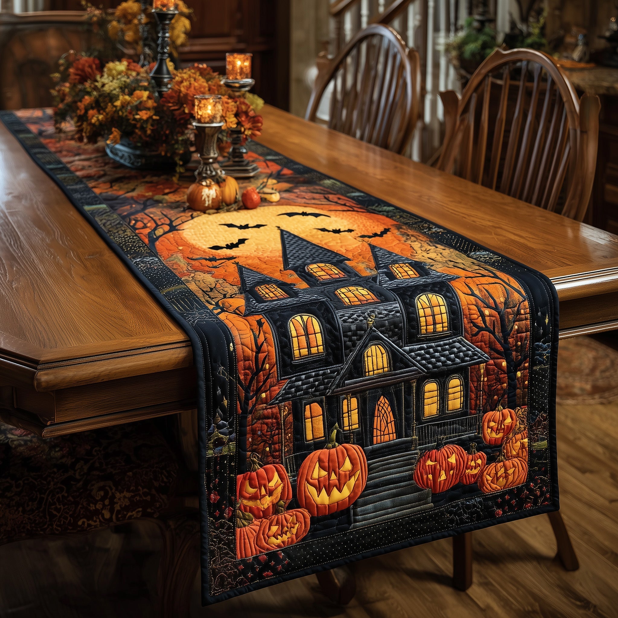 Spooky Manor Quilted Table Runner GFTOTP11099