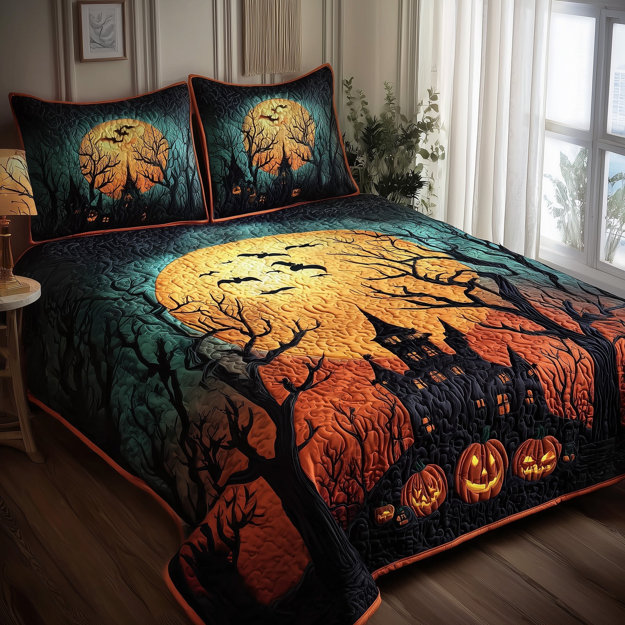 Haunted Forest 3-Piece Quilted Bedding Set GFTOTP11158