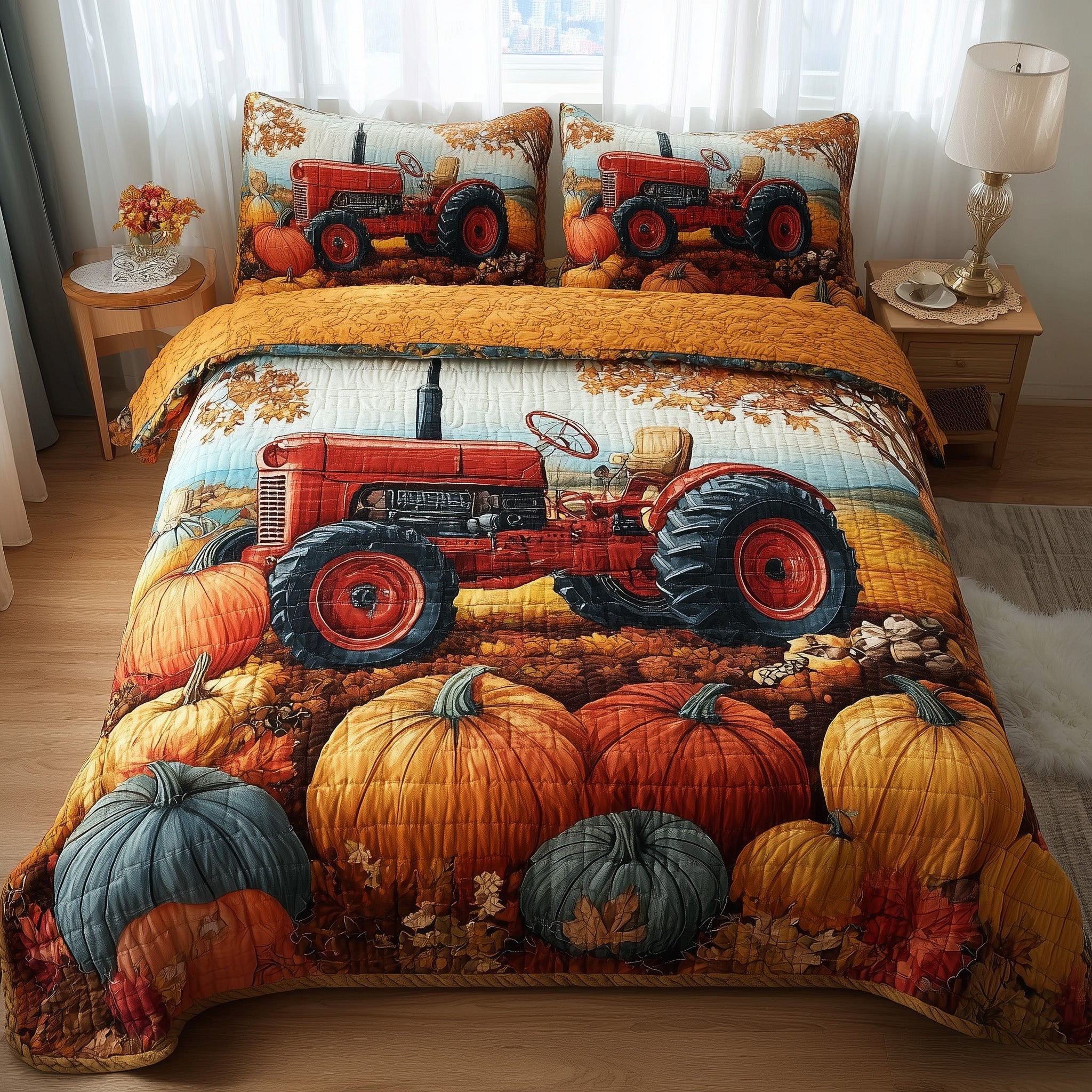 Golden Harvest 3-Piece Quilted Bedding Set GFTOTP11243