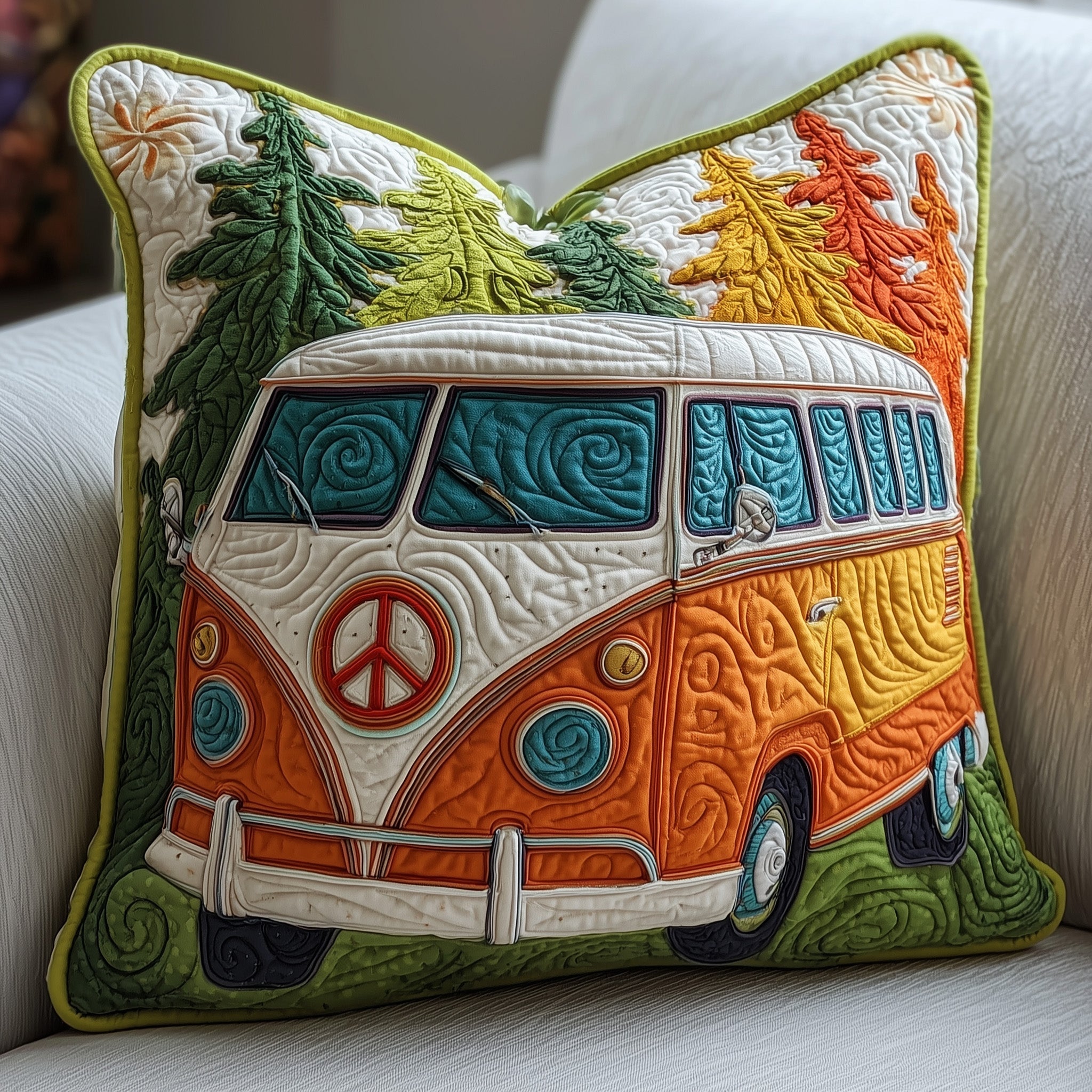 Hippie Van Quilted Pillow Case GFTOTP11360