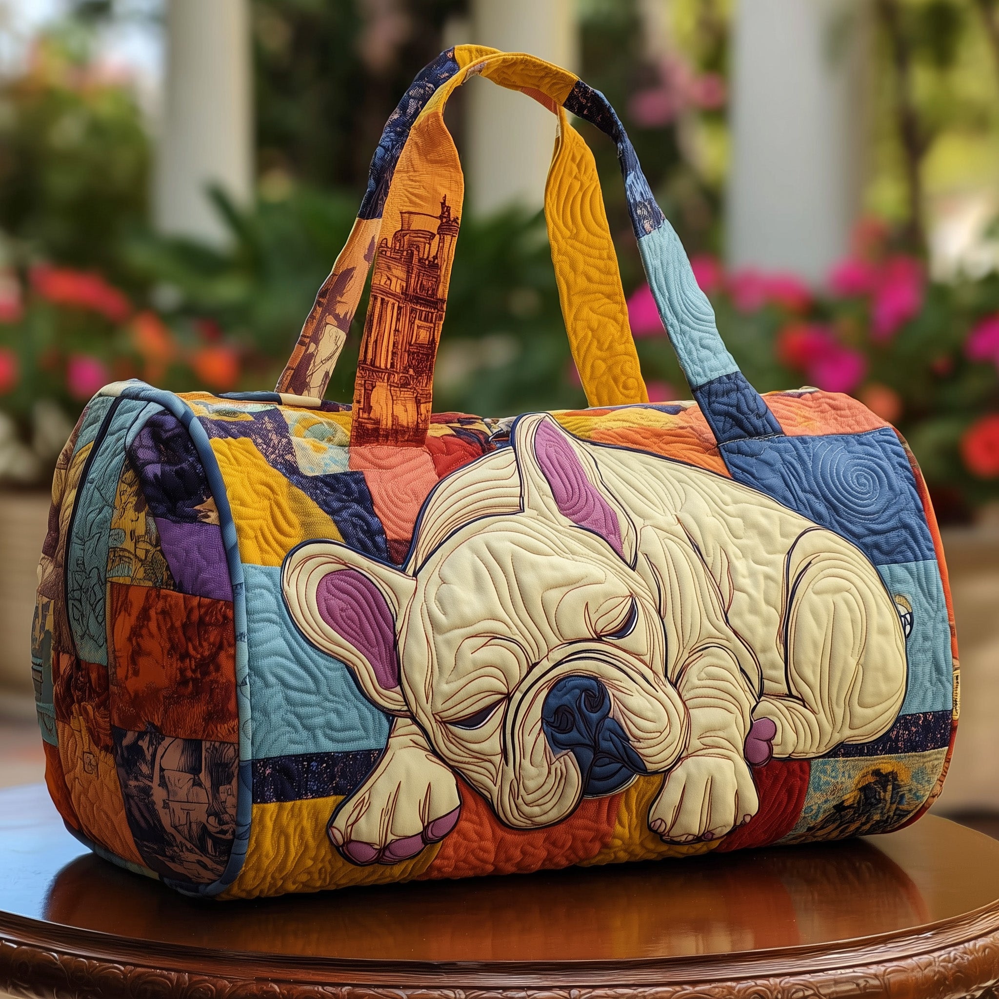 Frenchie Chic Quilted Duffle Bag GFTOTP11373