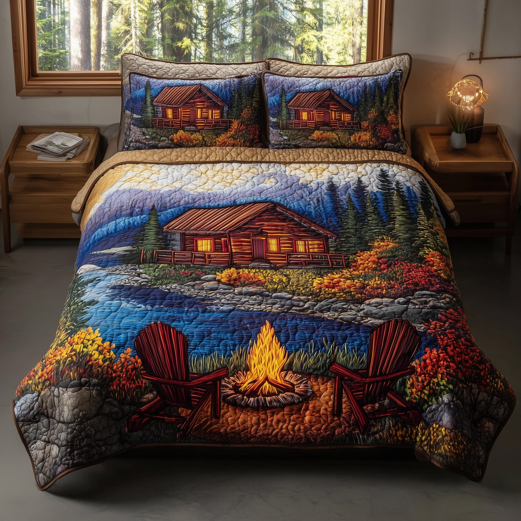 Autumn Harmony 3-Piece Quilted Bedding Set GFTOTP11396