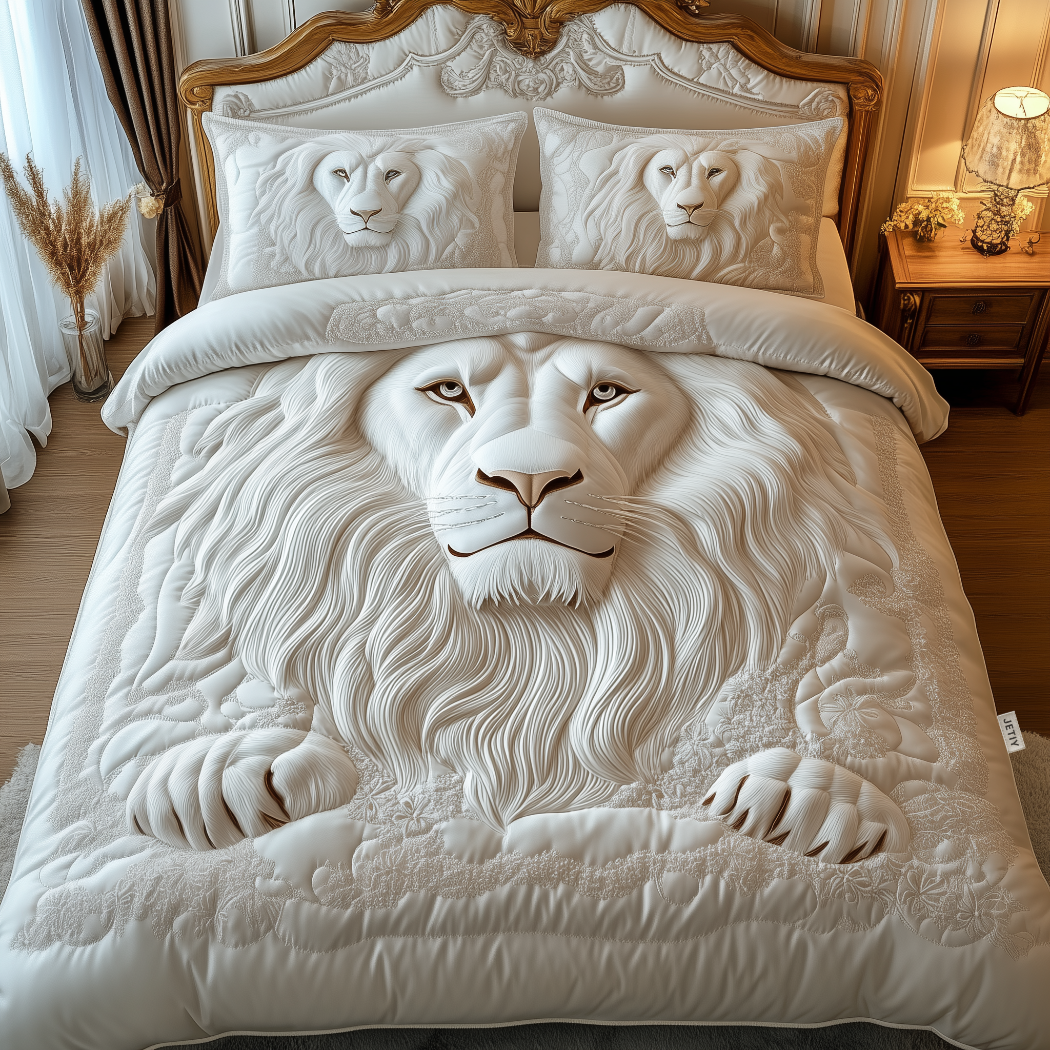 Majestic Lion 3-Piece Quilted Bedding Set GFTOTP1257