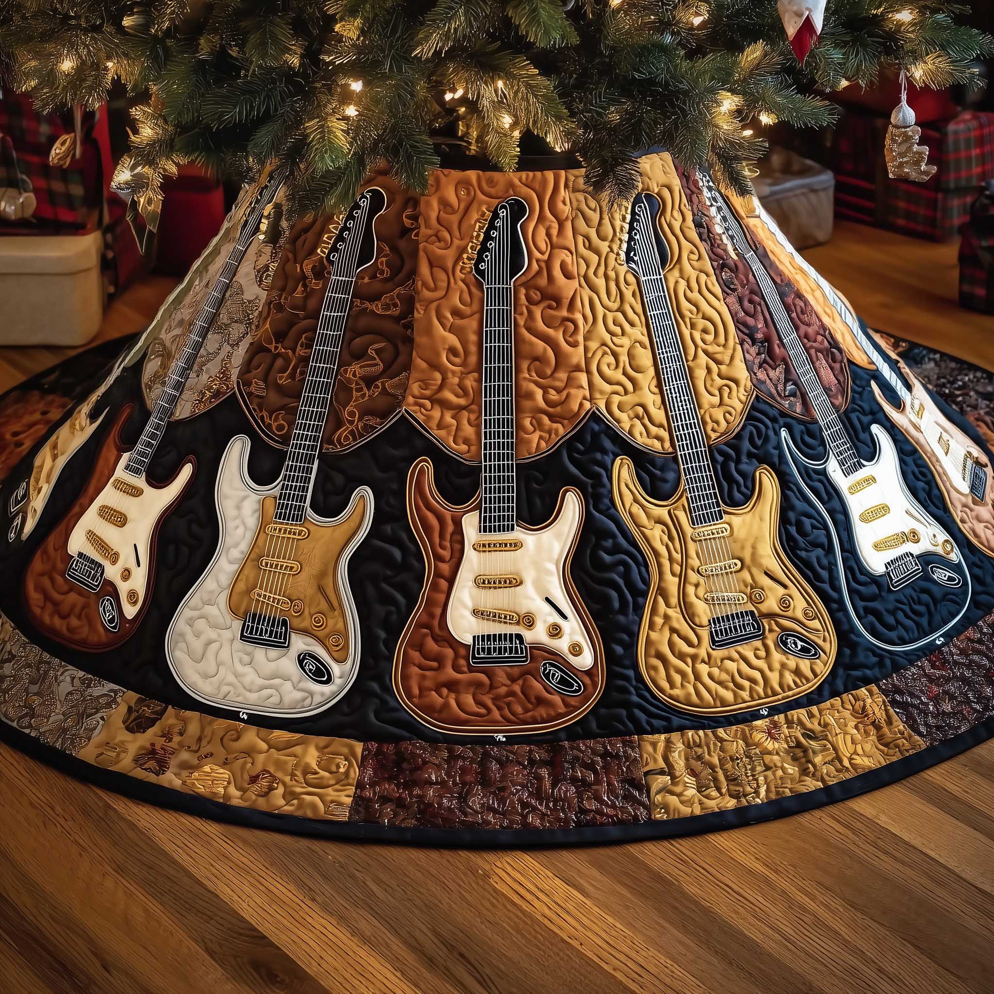 Heavy Metal Quilted Tree Skirt GFTOTP13596