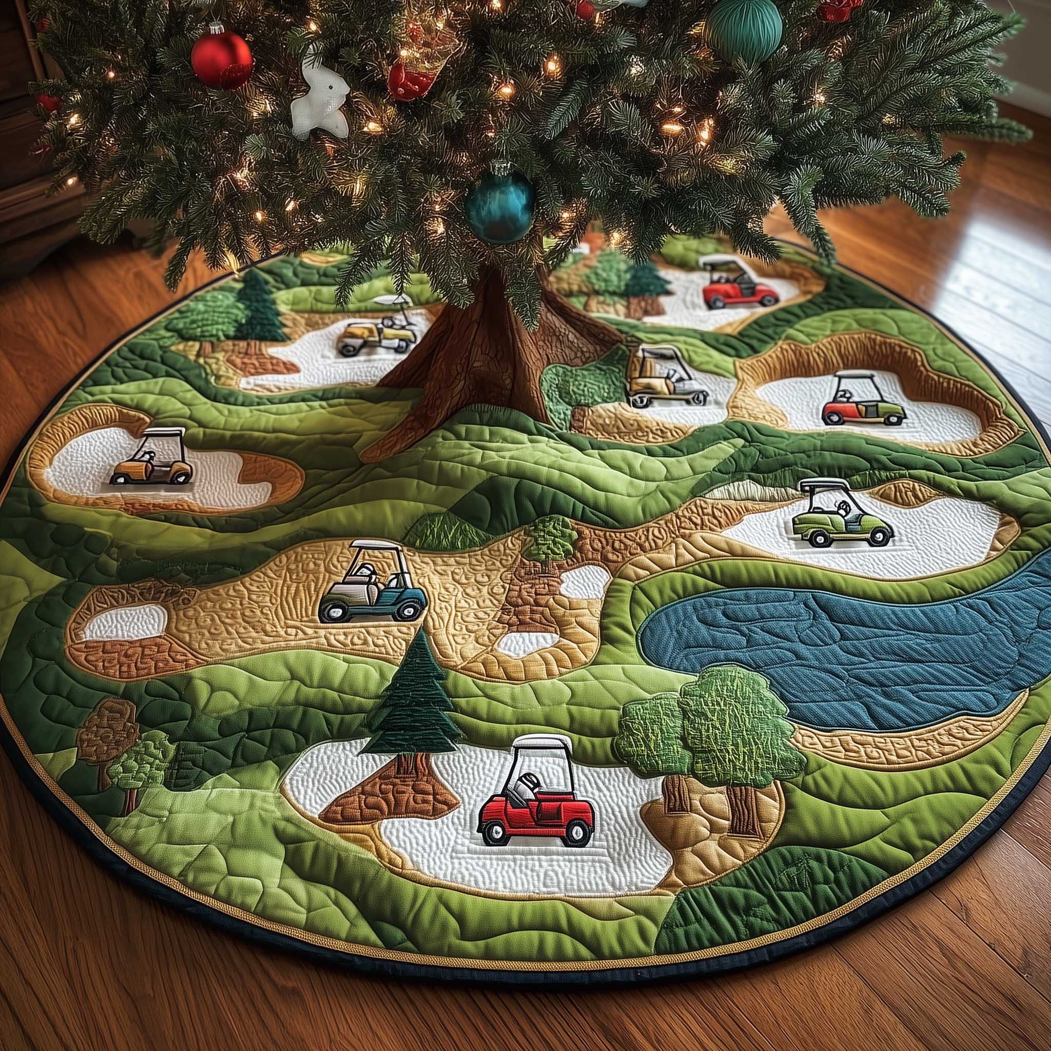 Greenside Quilted Tree Skirt GFTOTP13619