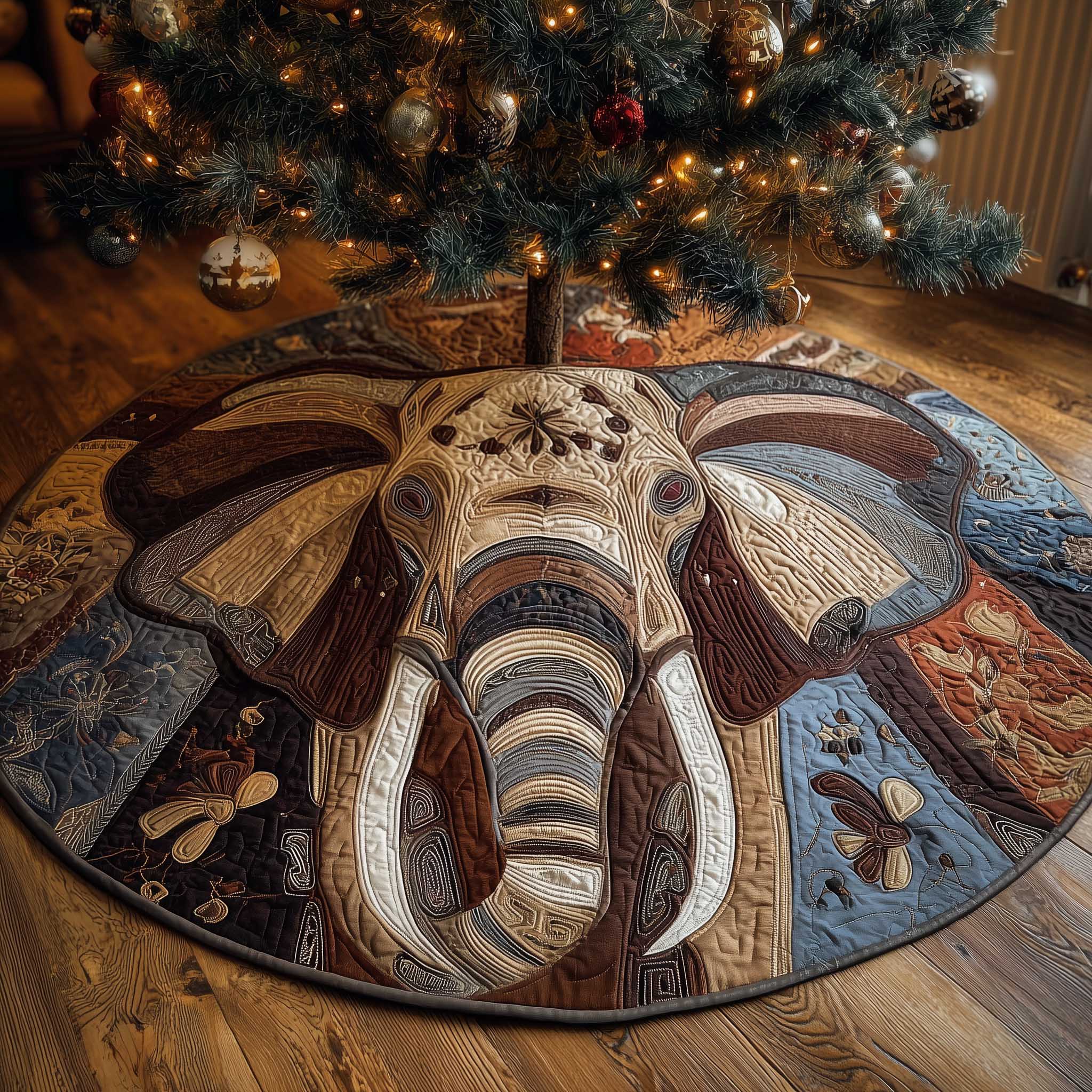 Safari Holiday Quilted Tree Skirt GFTOTP13653