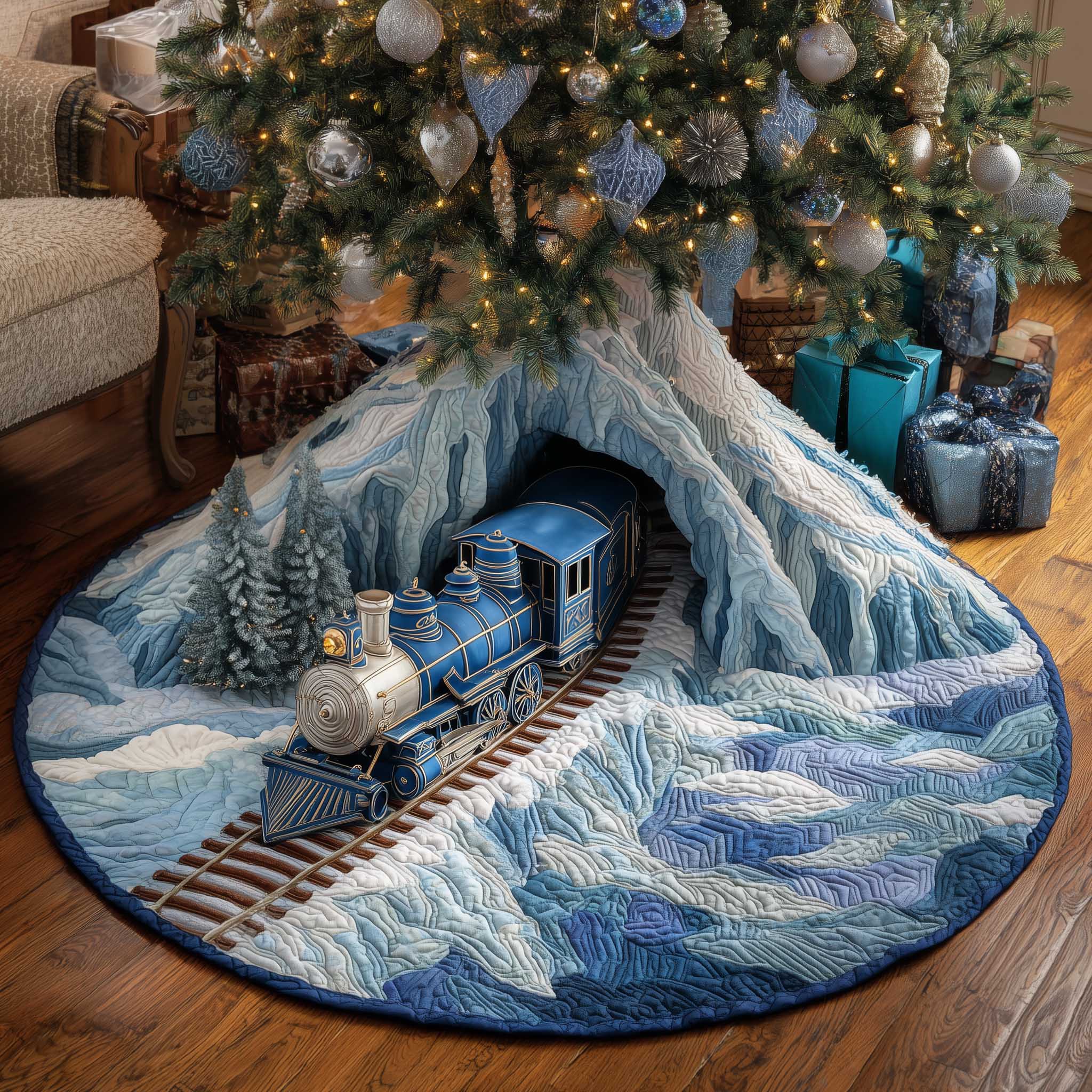 Holiday Express Quilted Tree Skirt GFTOTP13703
