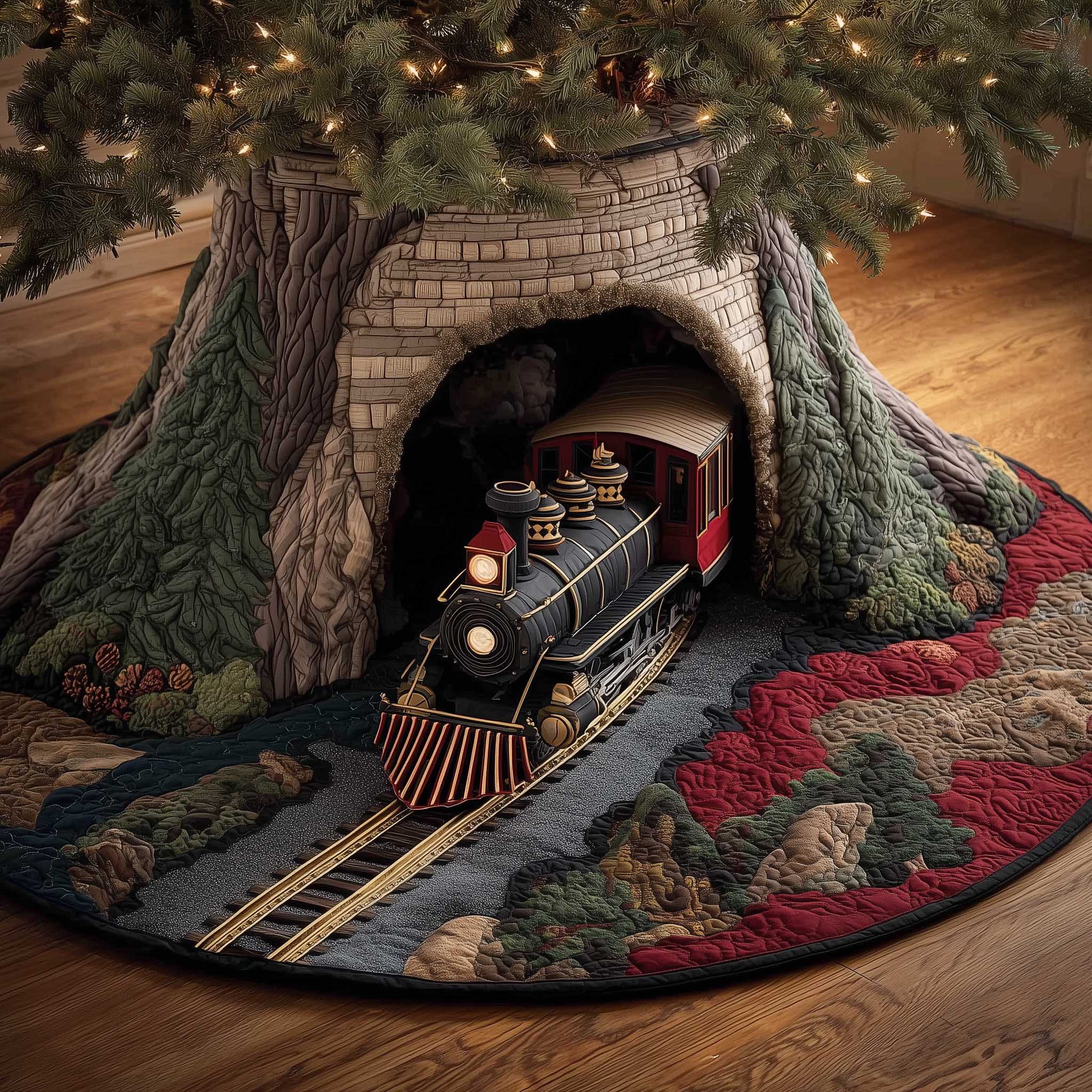 Holiday Express Quilted Tree Skirt GFTOTP13705