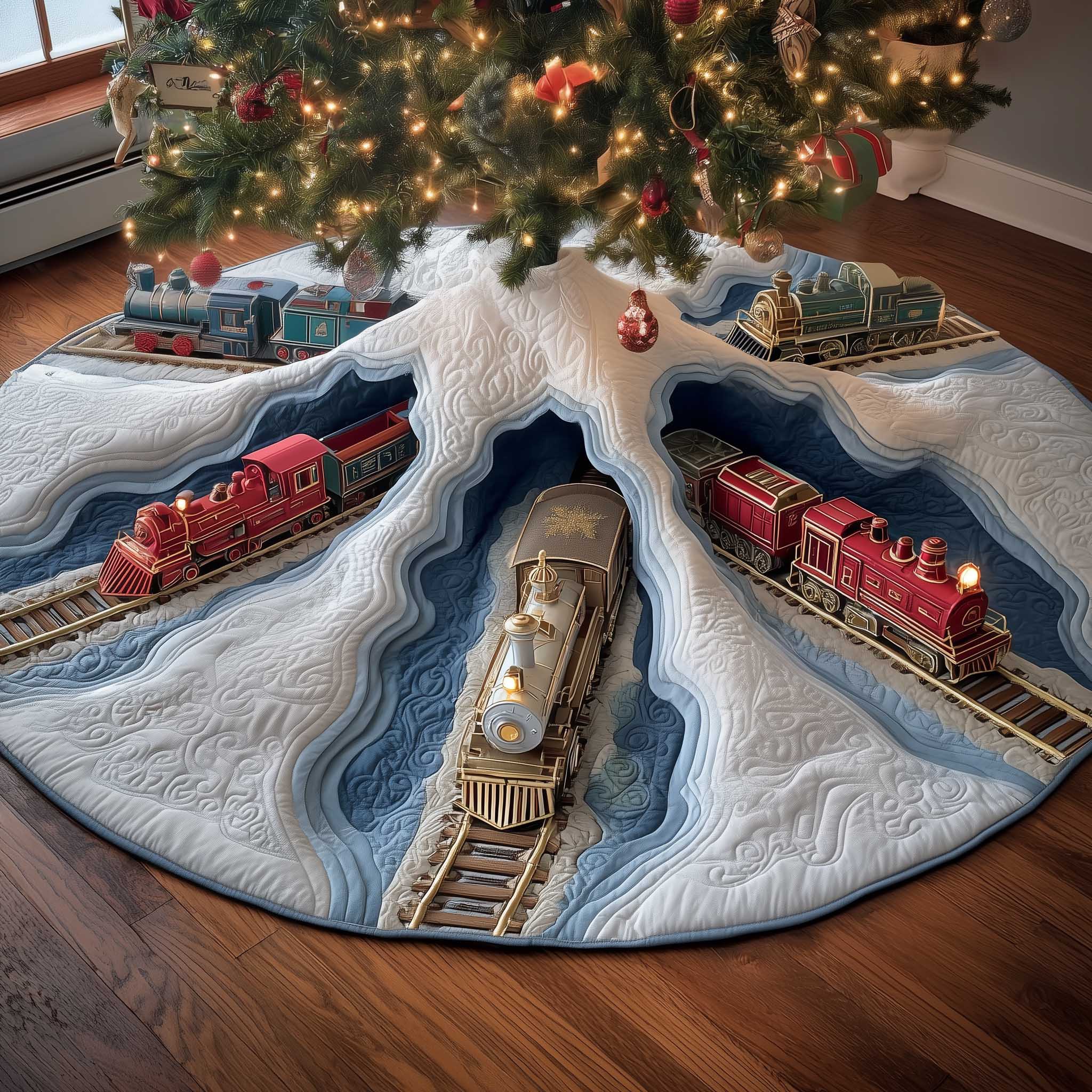 Holiday Express Quilted Tree Skirt GFTOTP13708