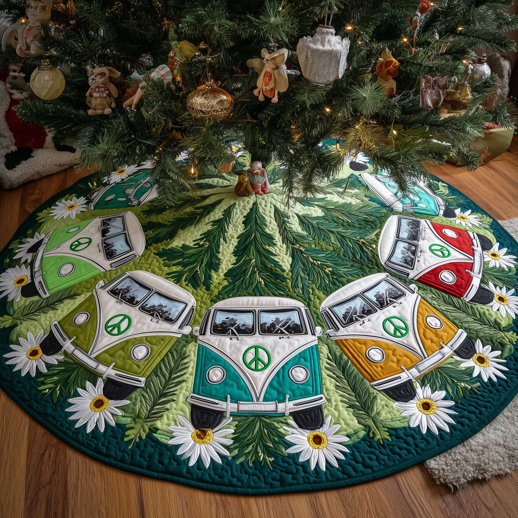 Hippie Holiday Quilted Tree Skirt GFTOTP13738