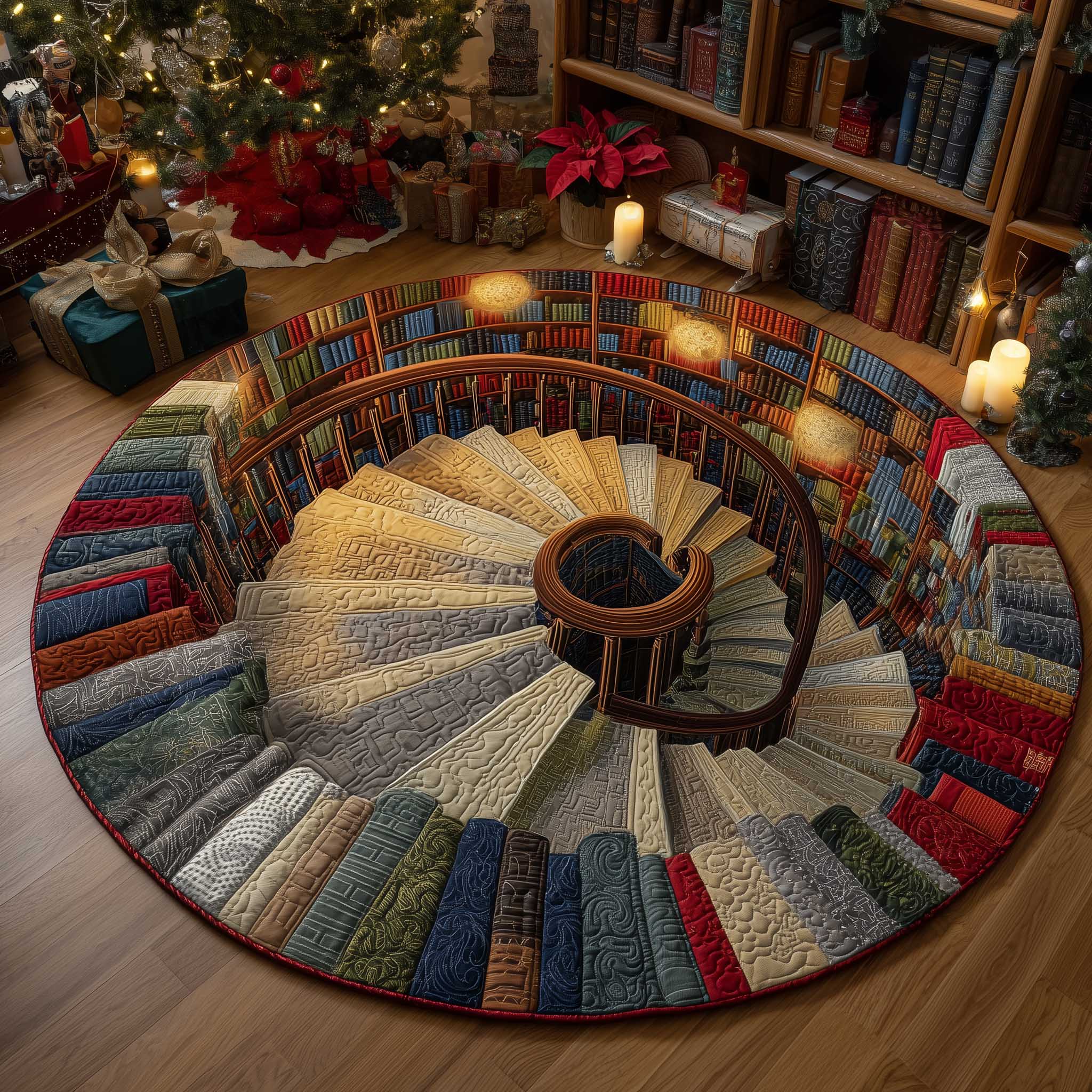 Literary Escape Quilted Round Mat GFTOTP13786