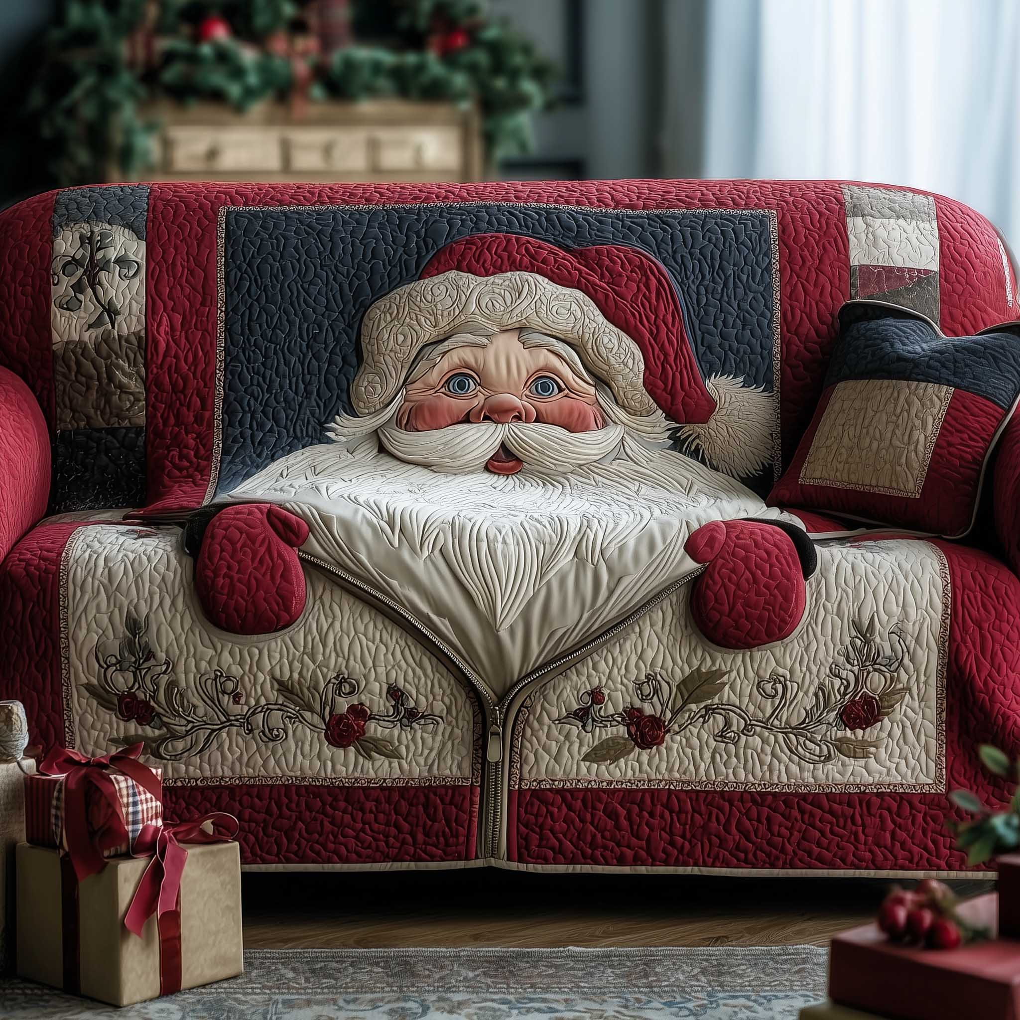 Holiday Glow Quilted Sofa Cover GFTOTP13795