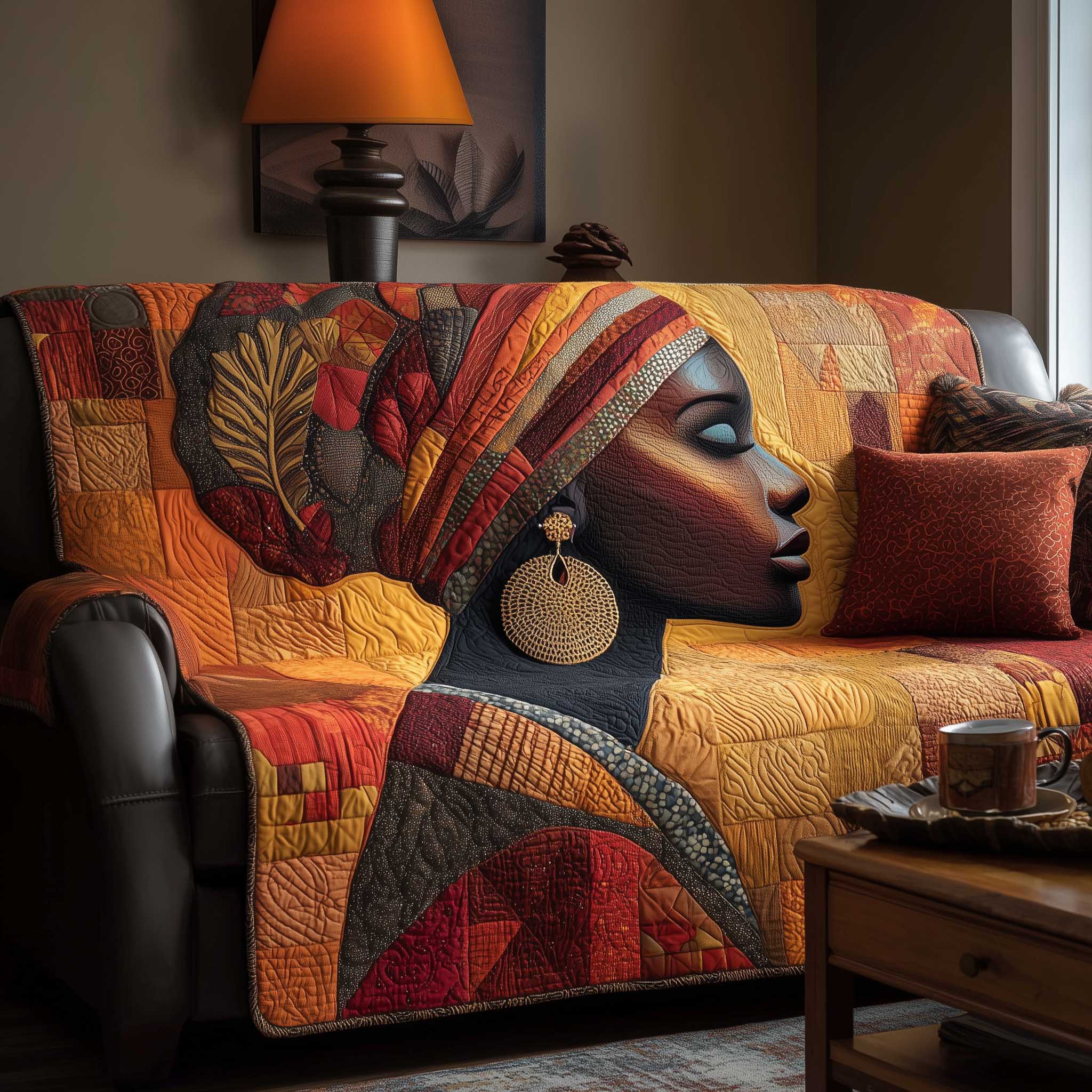 Heritage Glow Quilted Sofa Cover GFTOTP13952