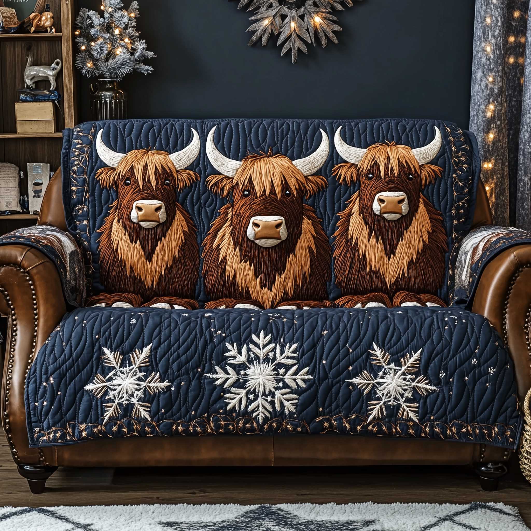 Yuletide Pasture Quilted Sofa Cover GFTOTP13983