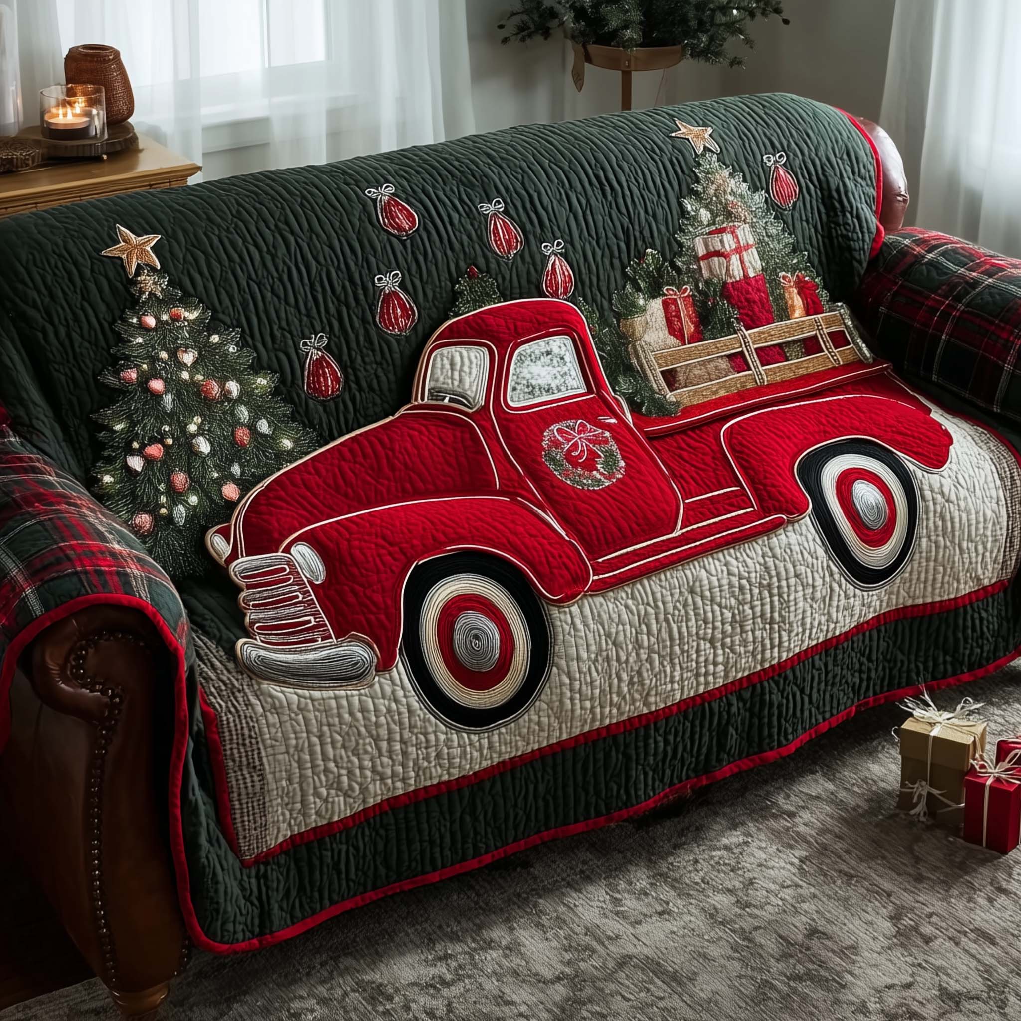 Frosted Journey Quilted Sofa Cover GFTOTP14074