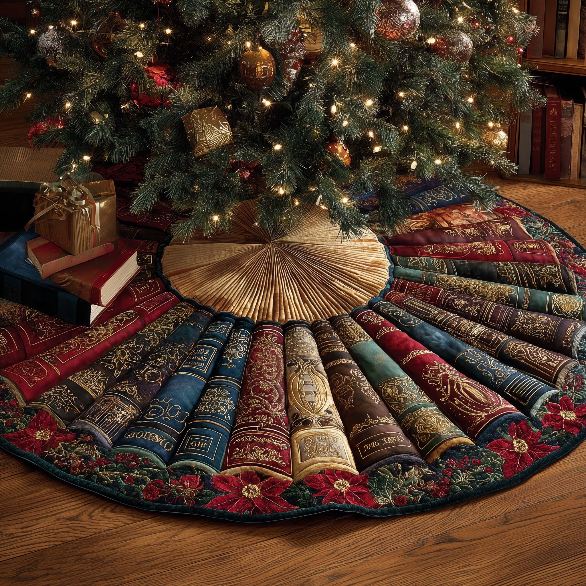 Bookish Holiday Quilted Tree Skirt GFTOTP14478