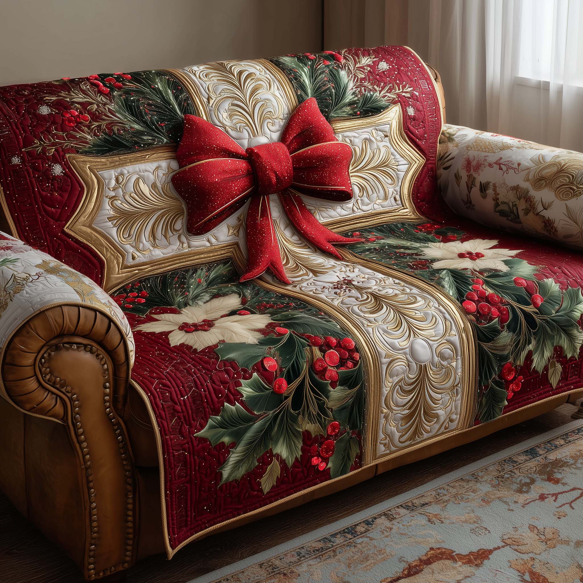 Divine Light Quilted Sofa Cover GFTOTP14560