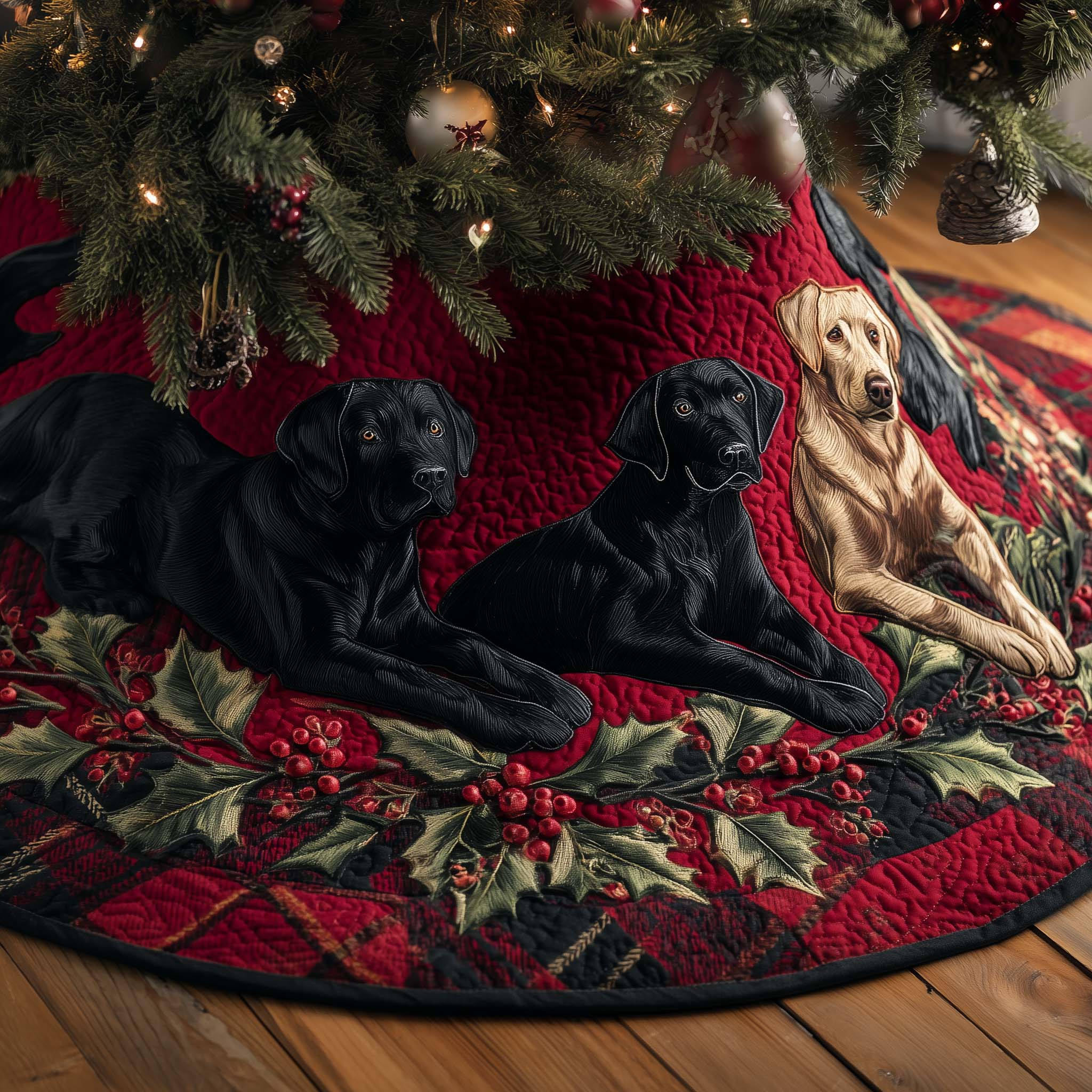 Labrador Charm Quilted Tree Skirt GFTOTP14592