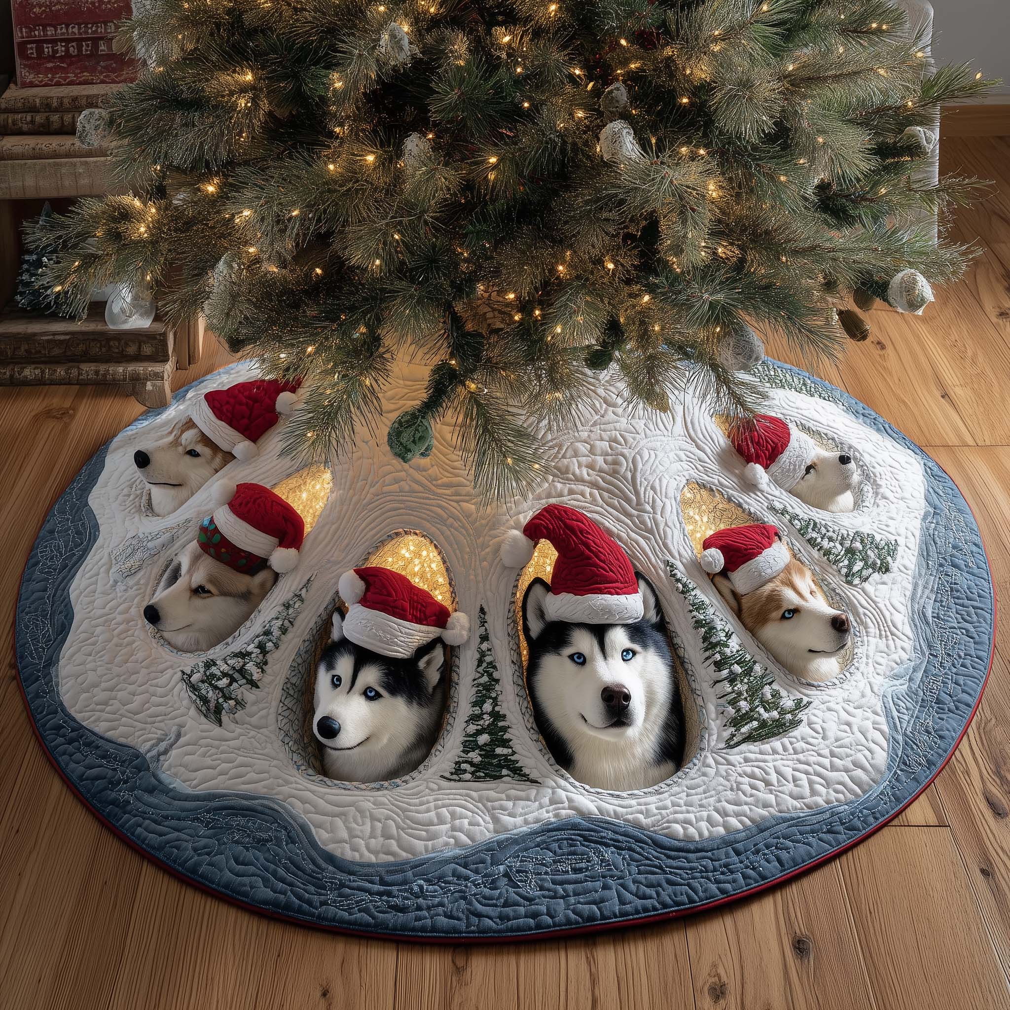 Husky Charm Quilted Tree Skirt GFTOTP14982