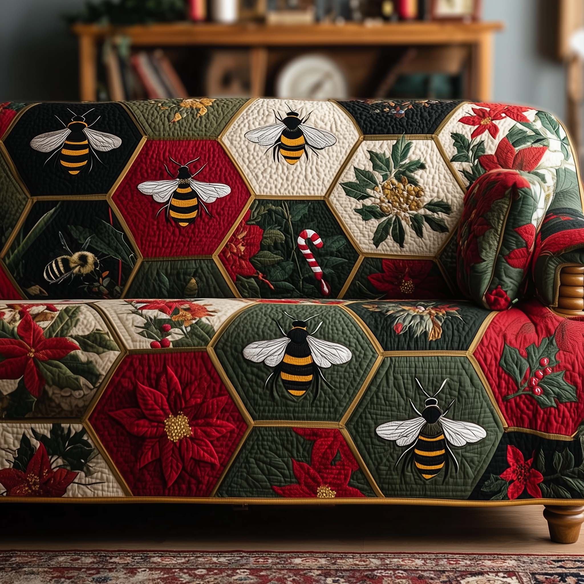 Honey Trail Quilted Sofa Cover GFTOTP15041