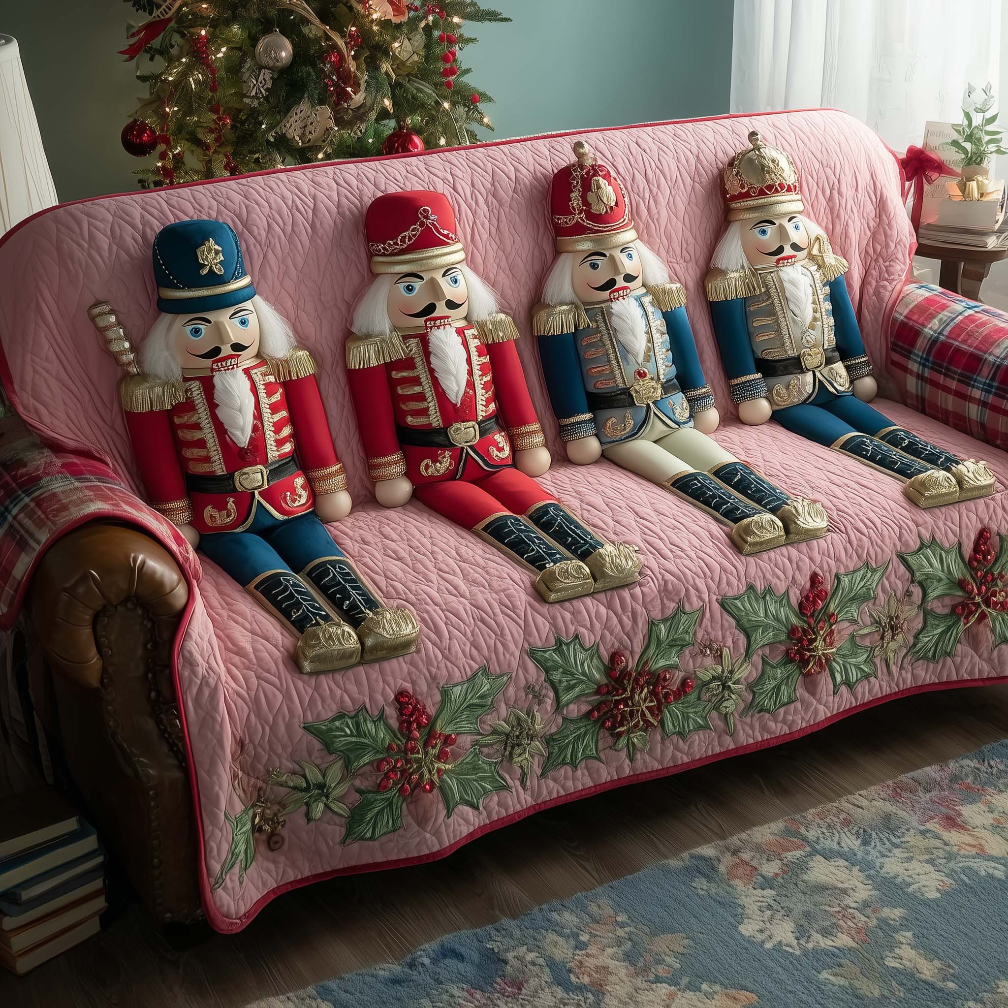 Festive Guardian Quilted Sofa Cover GFTOTP15364