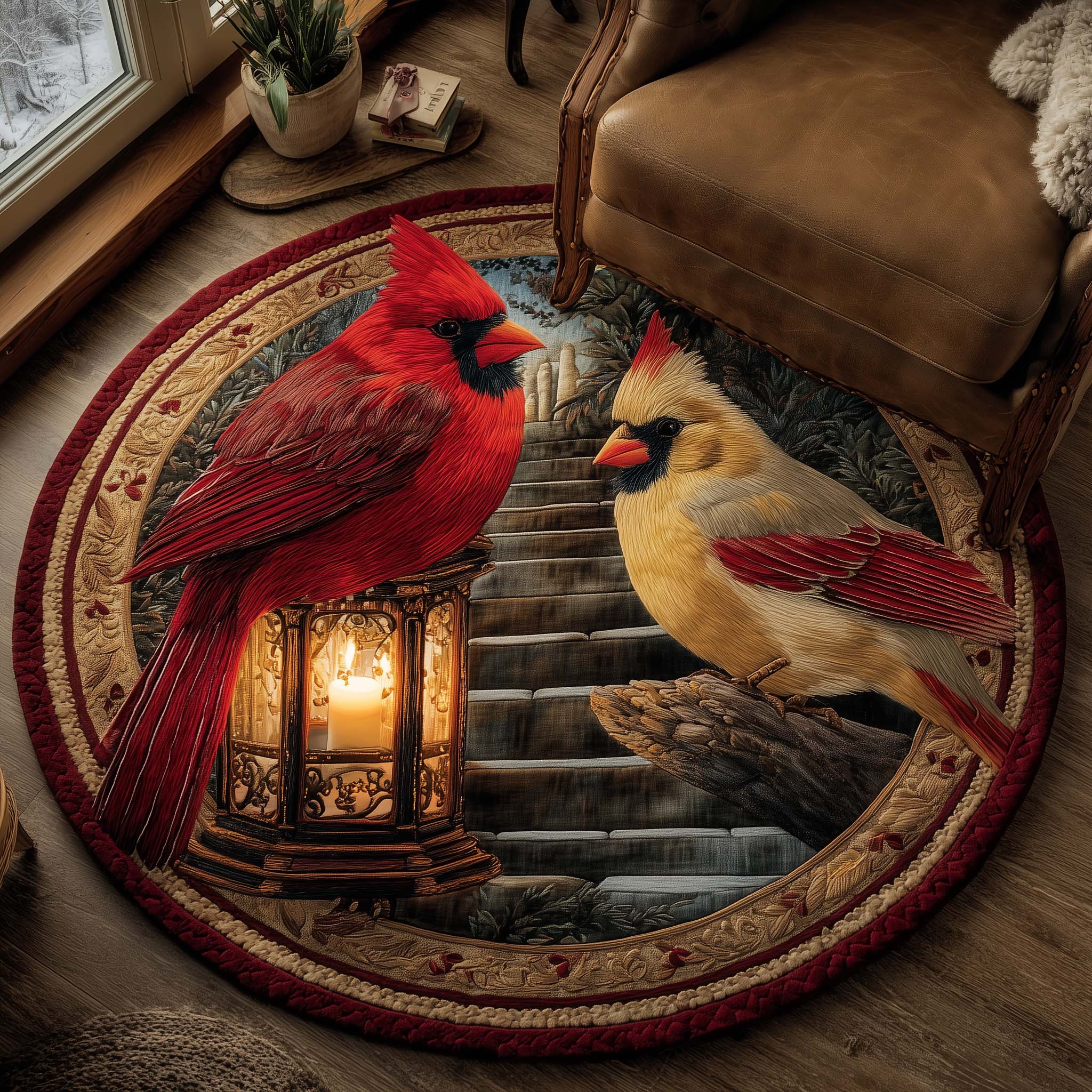 Cardinal Blessings Quilted Round Mat GFTOTP15401