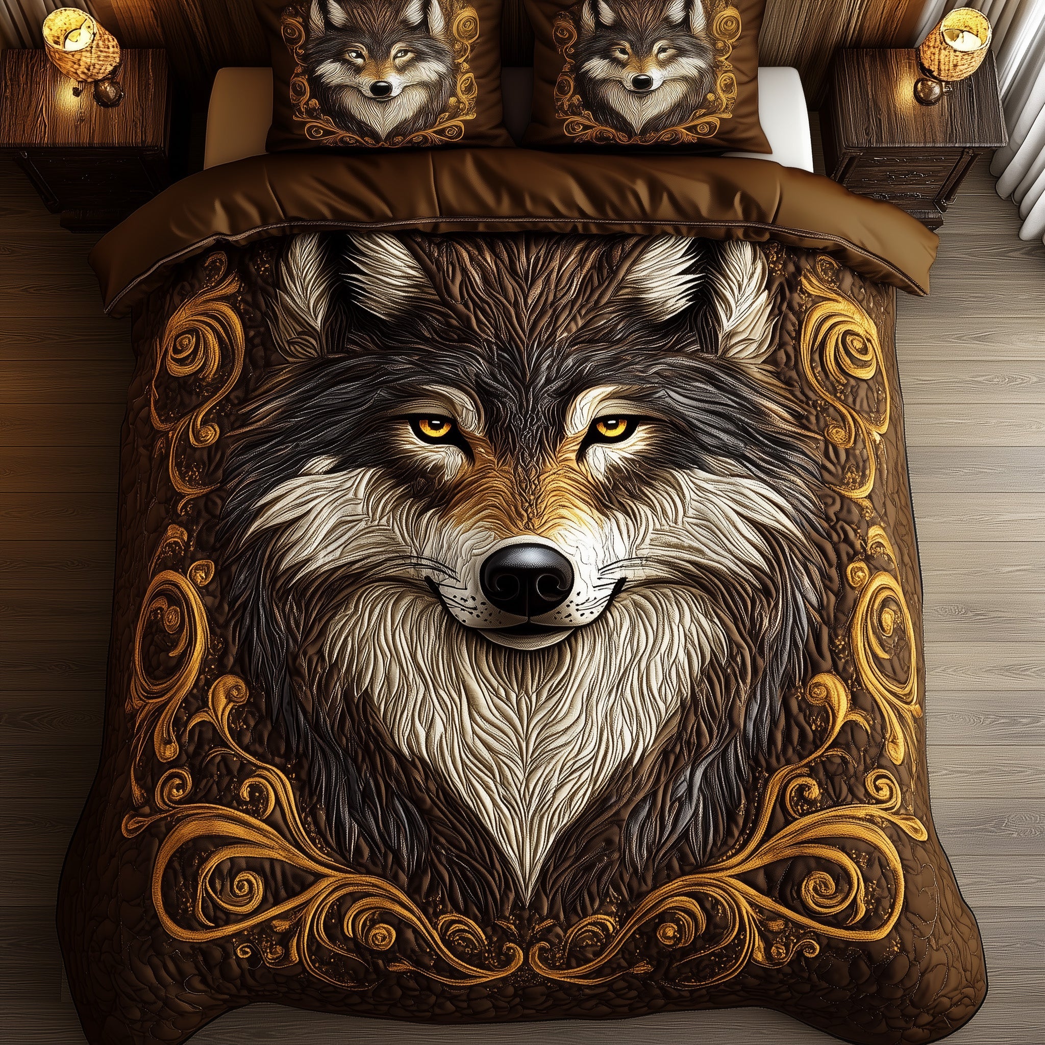 Lone Guardian 3-Piece Quilted Bedding Set GFTOTP15698