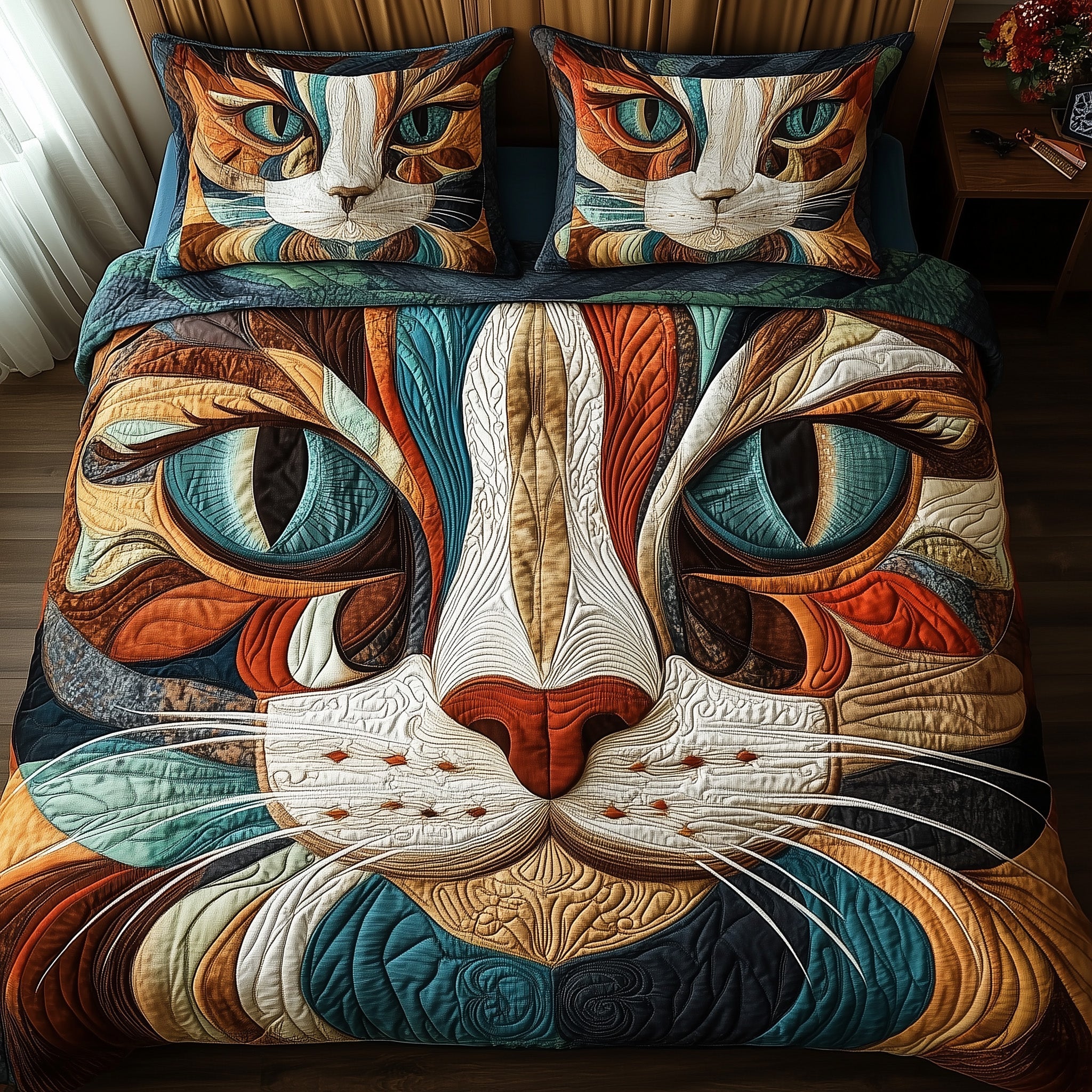 Catitude 3-Piece Quilted Bedding Set GFTOTP15707