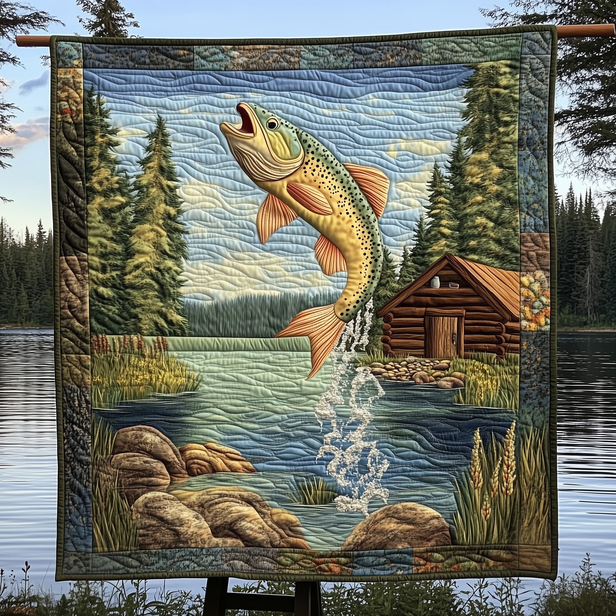 Forest Retreat Quilted Blanket GFTOTP15712