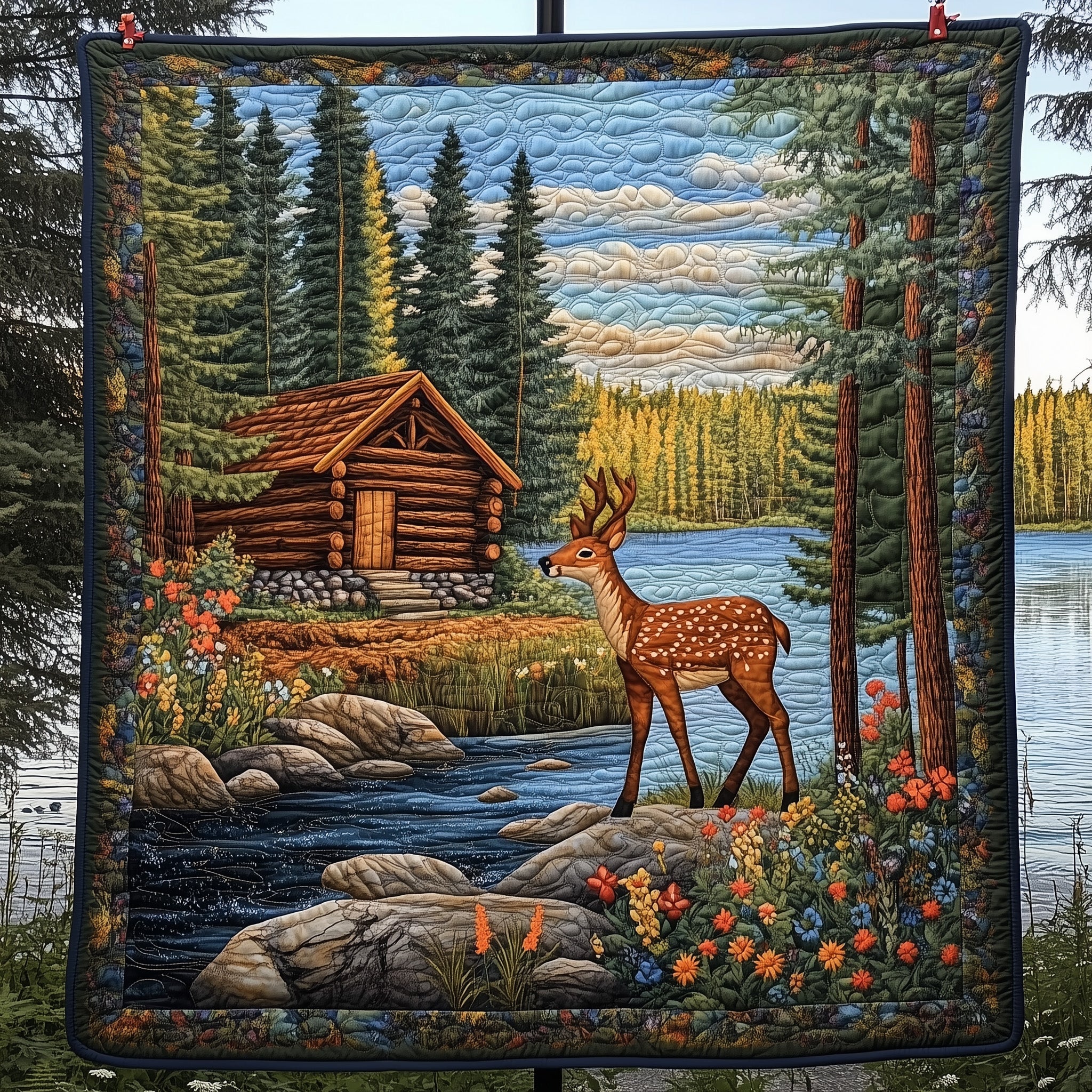 Forest Retreat Quilted Blanket GFTOTP15714