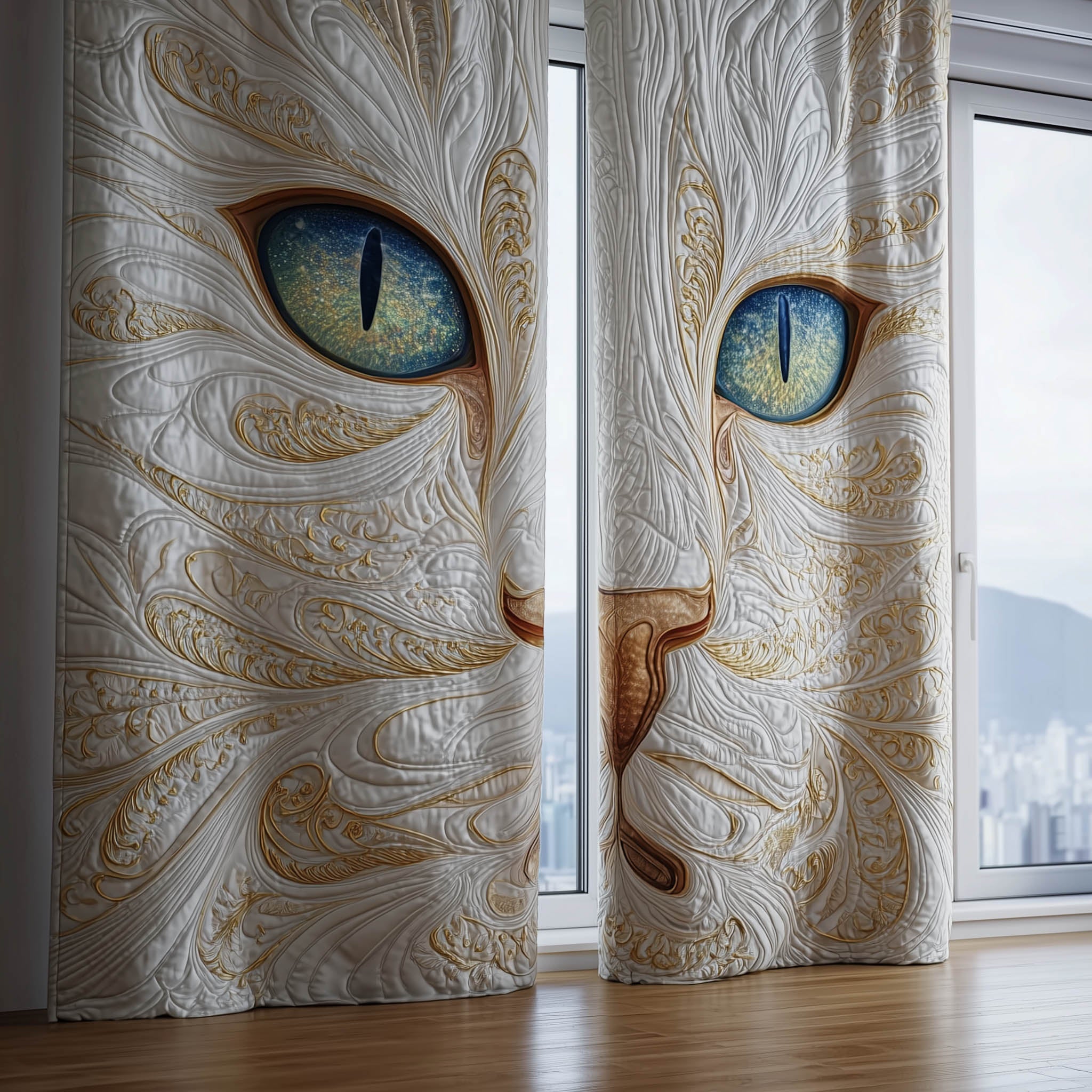 Catitude Quilted Curtains GFTOTP15776