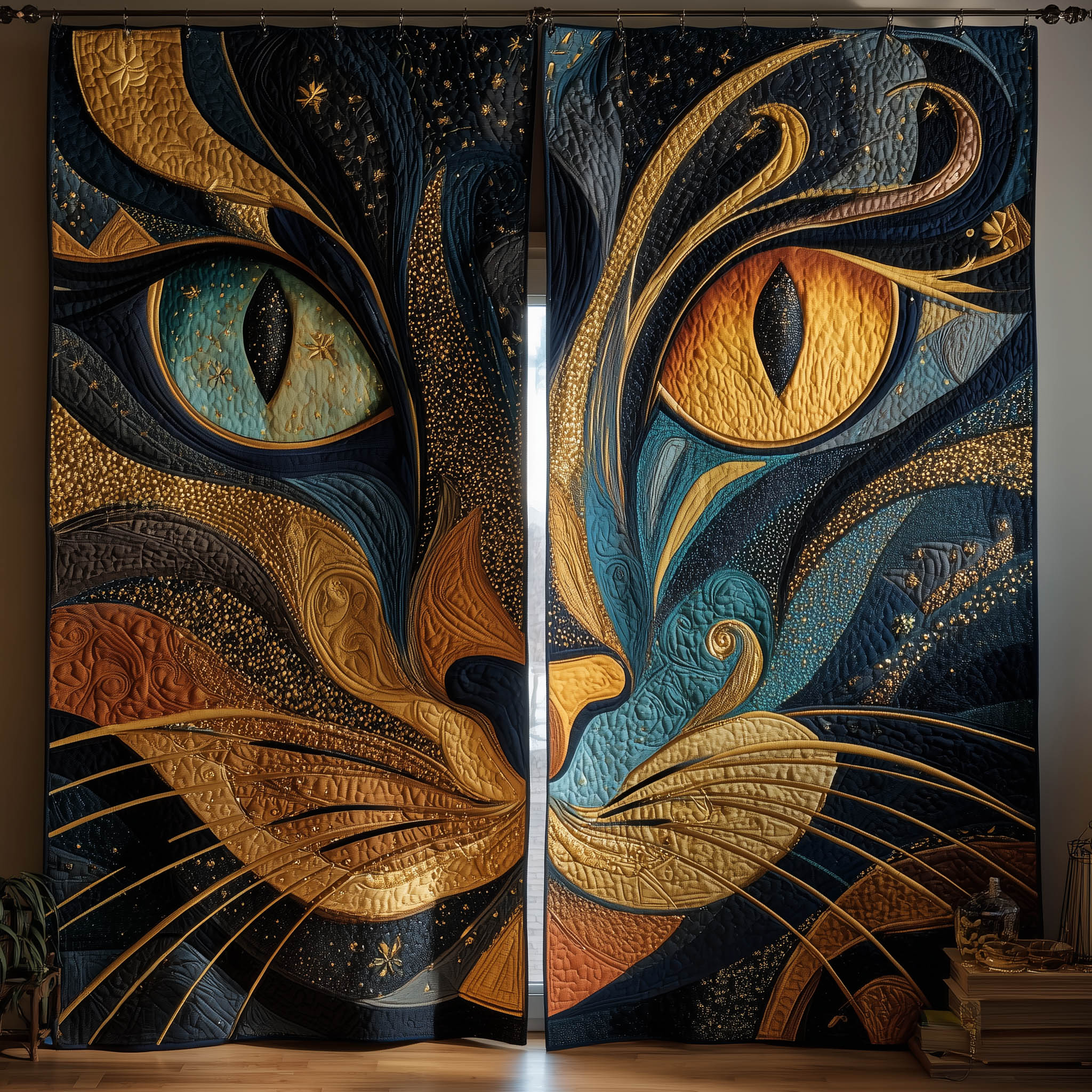 Catitude Quilted Curtains GFTOTP15779