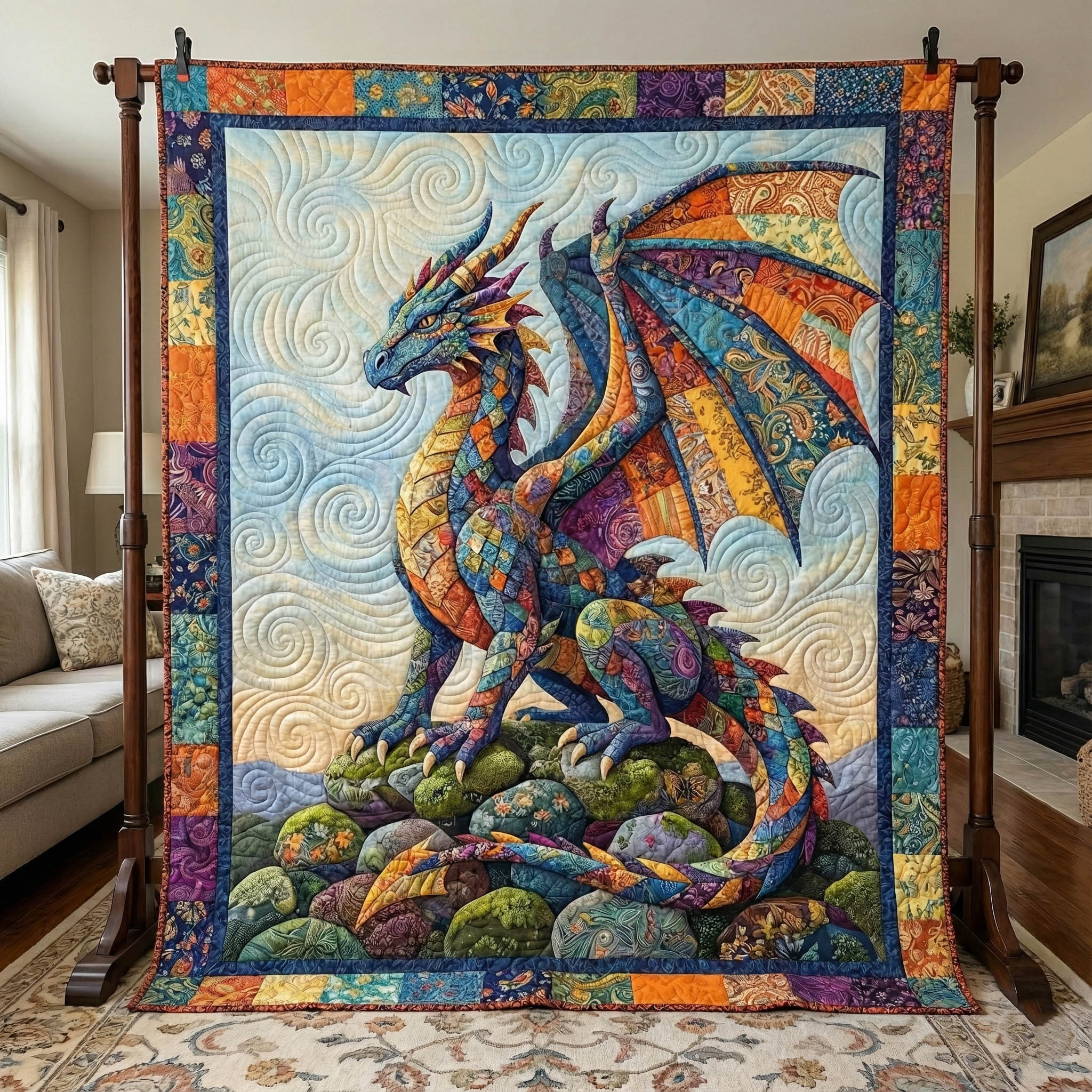 Ancient Inferno Quilted Blanket GFTOTP15796