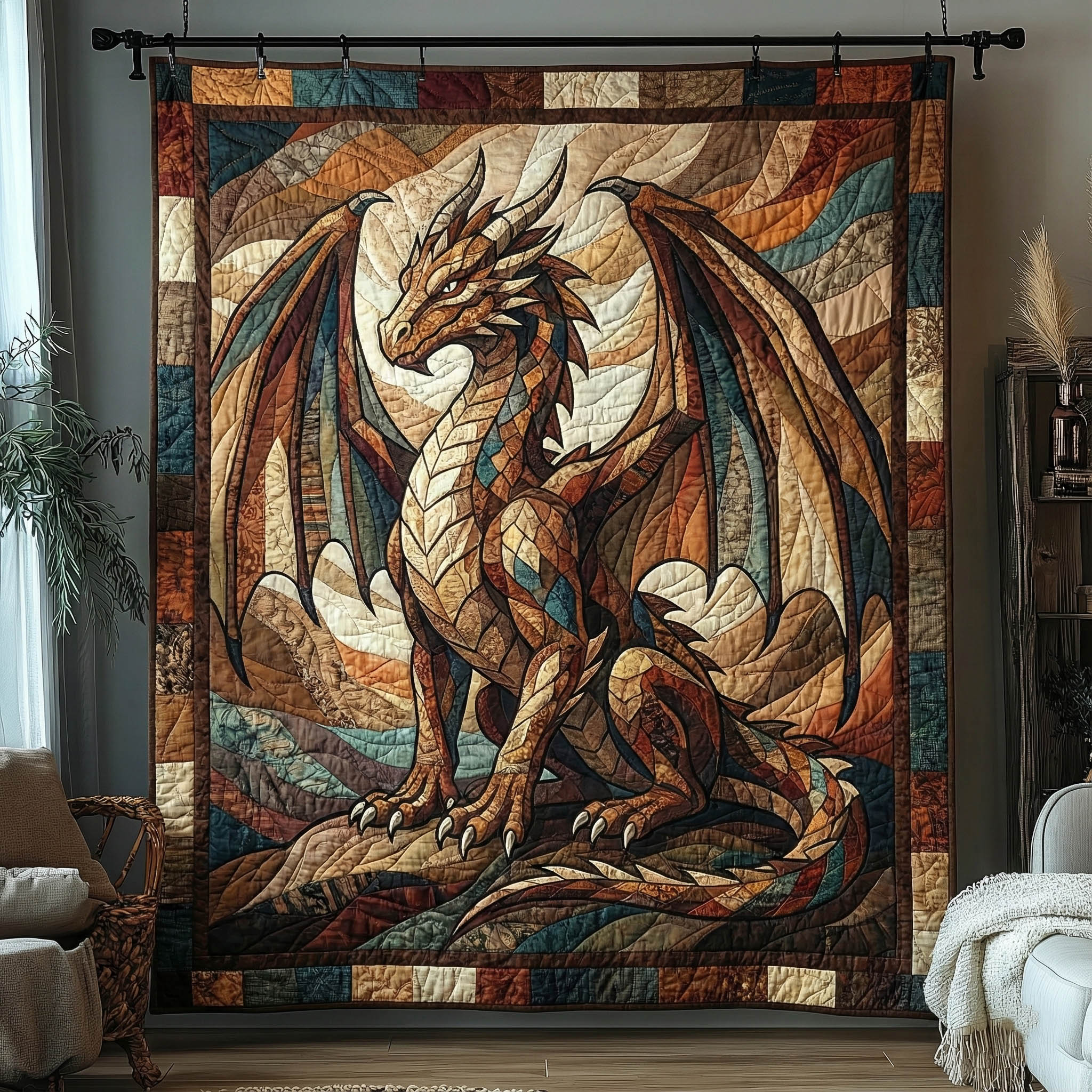 Ancient Inferno Quilted Blanket GFTOTP15797