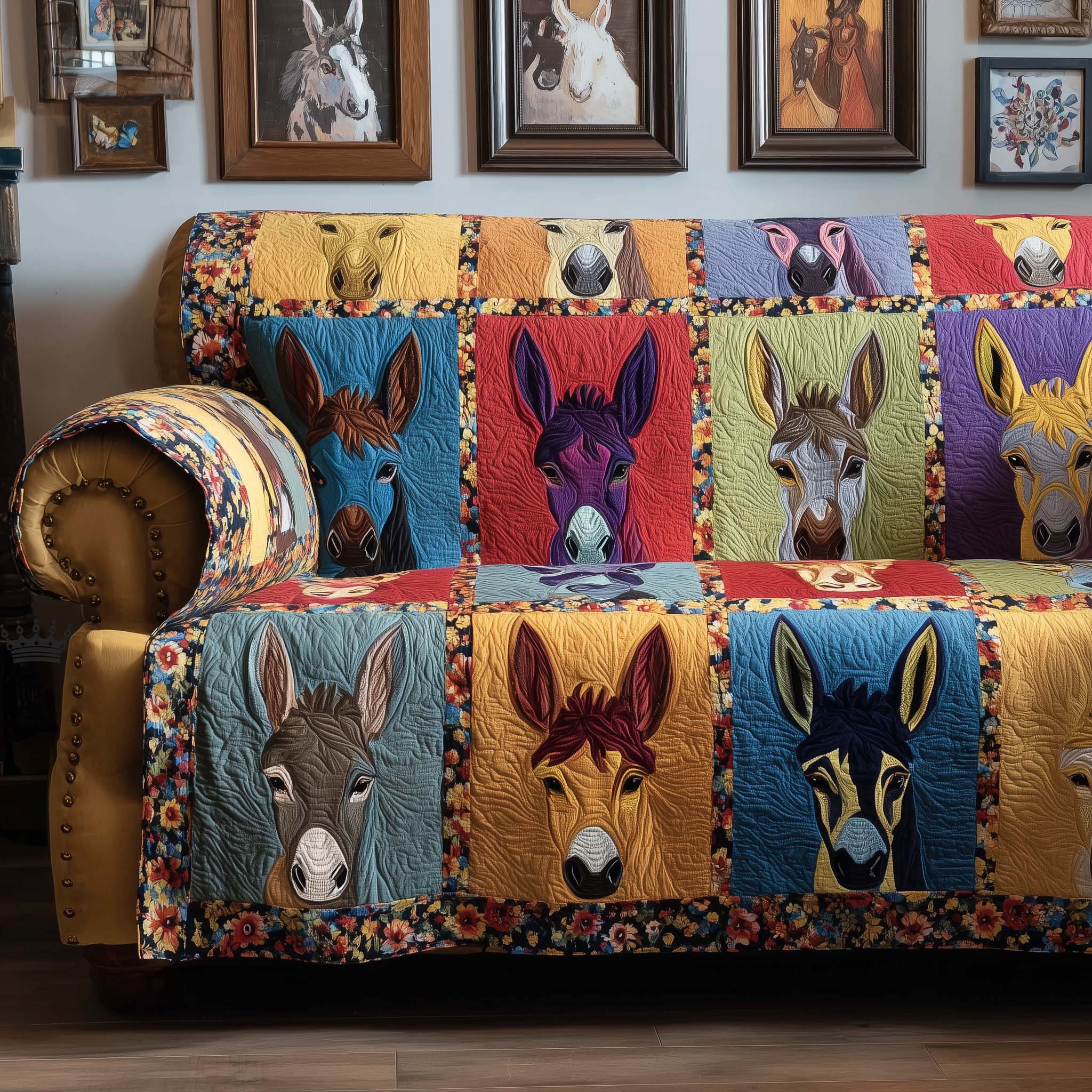 Confetti Hooves Quilted Sofa Cover GFTOTP15902