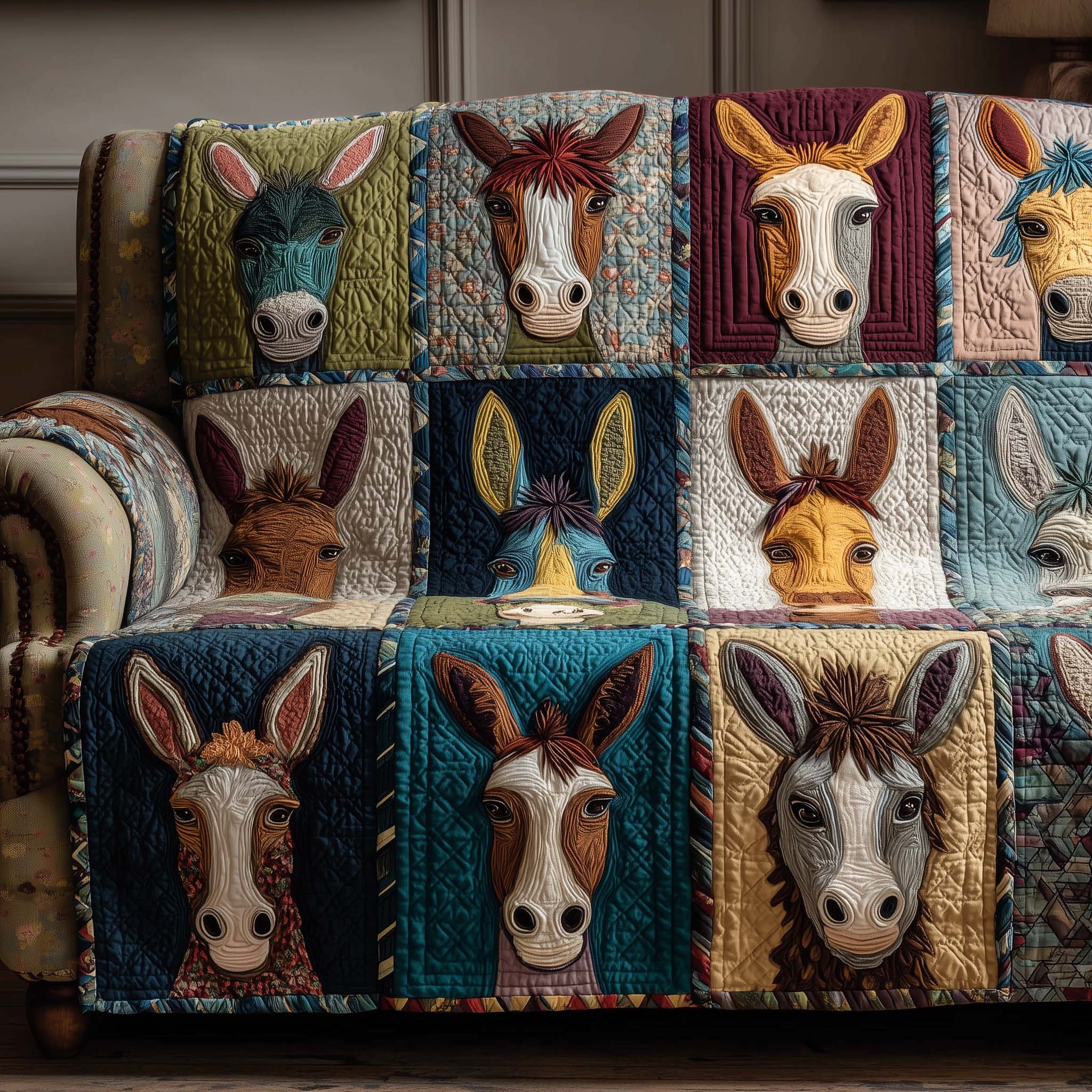 Confetti Hooves Quilted Sofa Cover GFTOTP15905