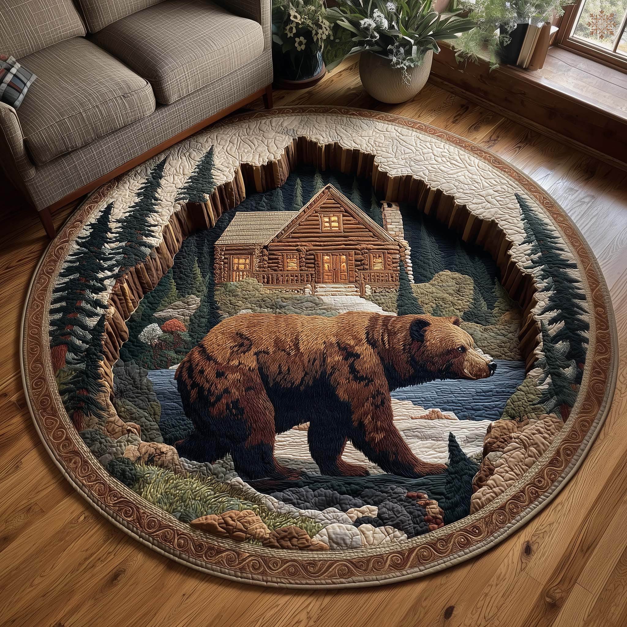 Forest Guardian Quilted Round Mat GFTOTP15934