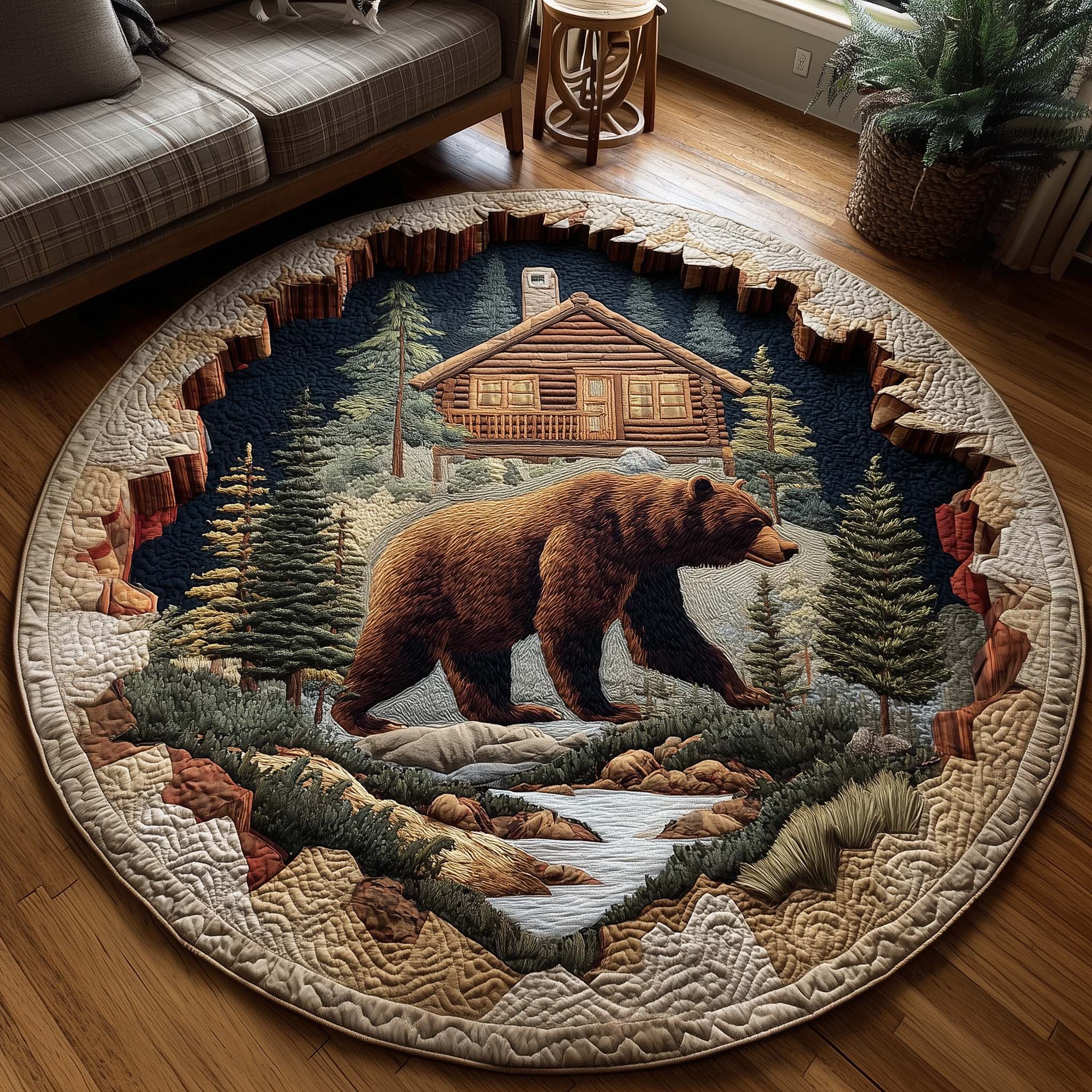 Forest Guardian Quilted Round Mat GFTOTP15935